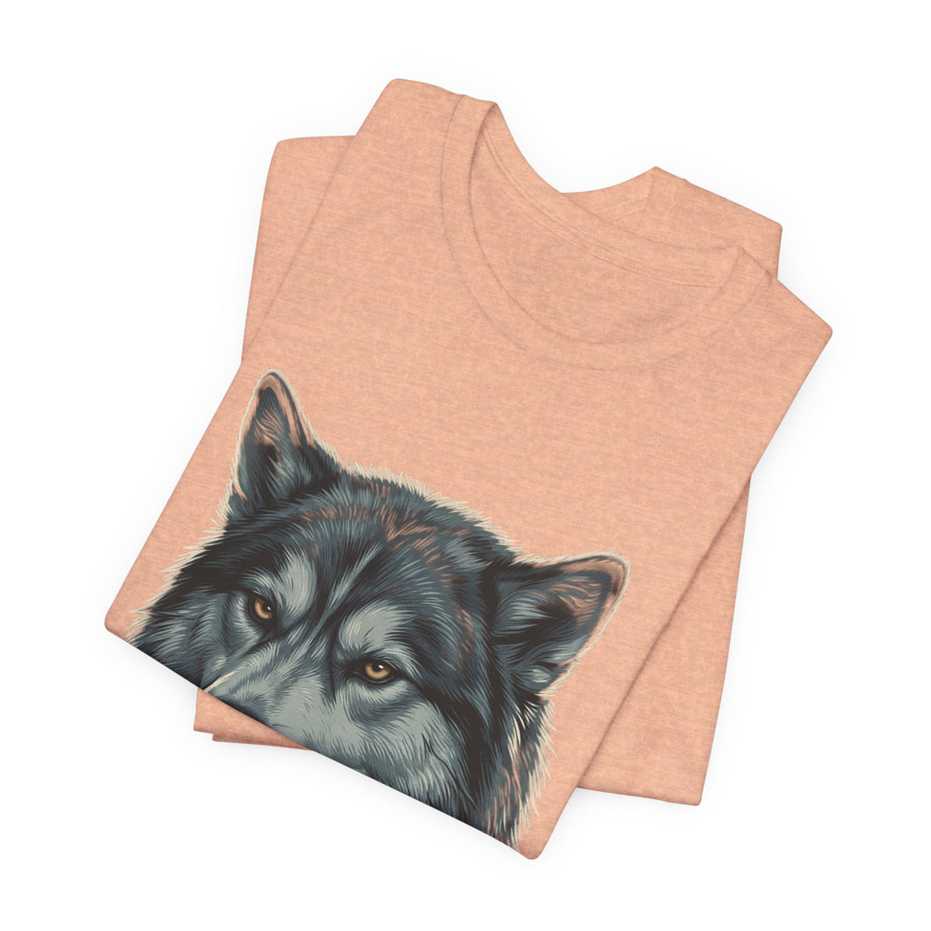 Silently Judging Wolf Graphic Tee – Funny Introvert Aesthetic Unisex Bella Canvas T-Shirt