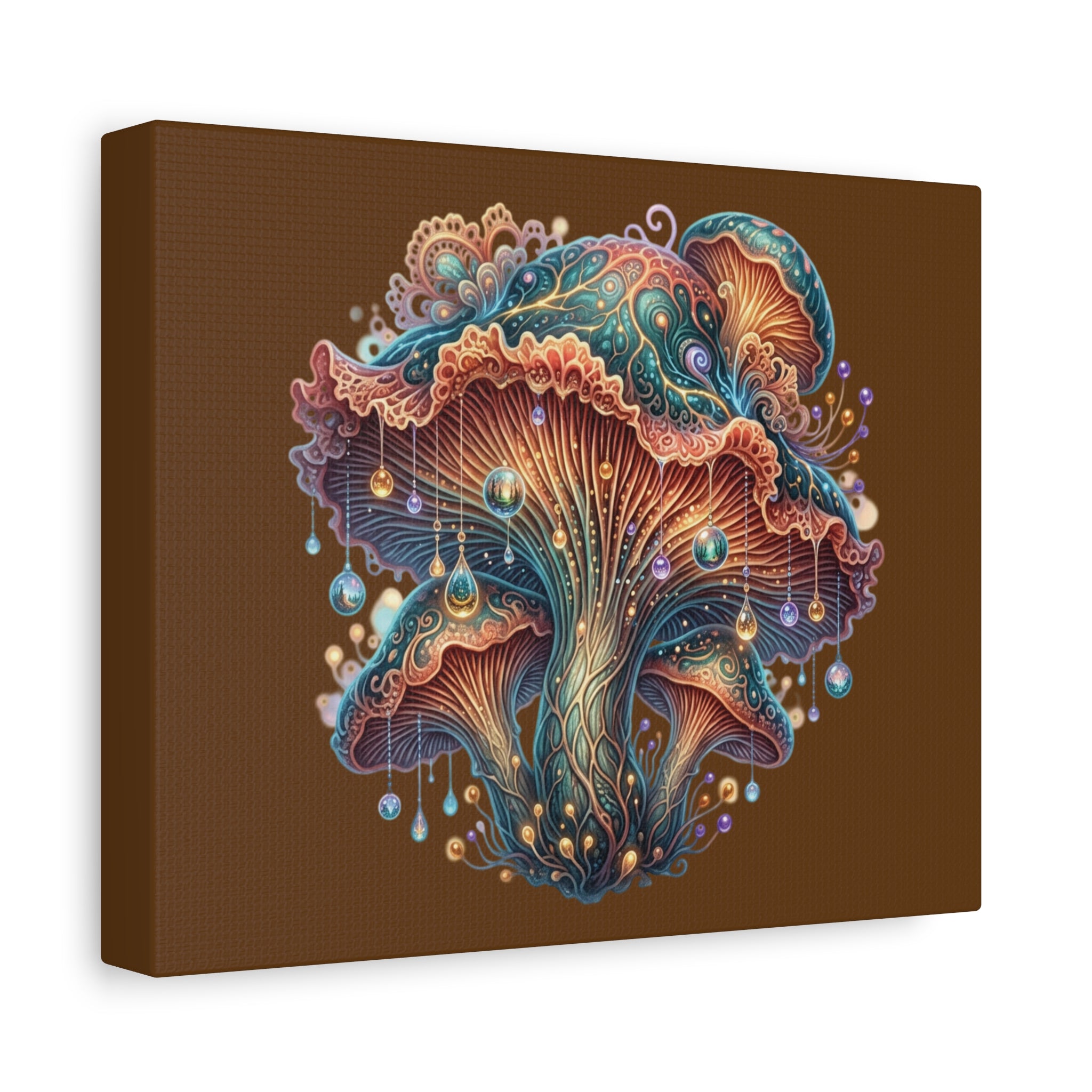 Psychedelic Mushroom Art Canvas – Colorful Fantasy Fungi Wall Decor