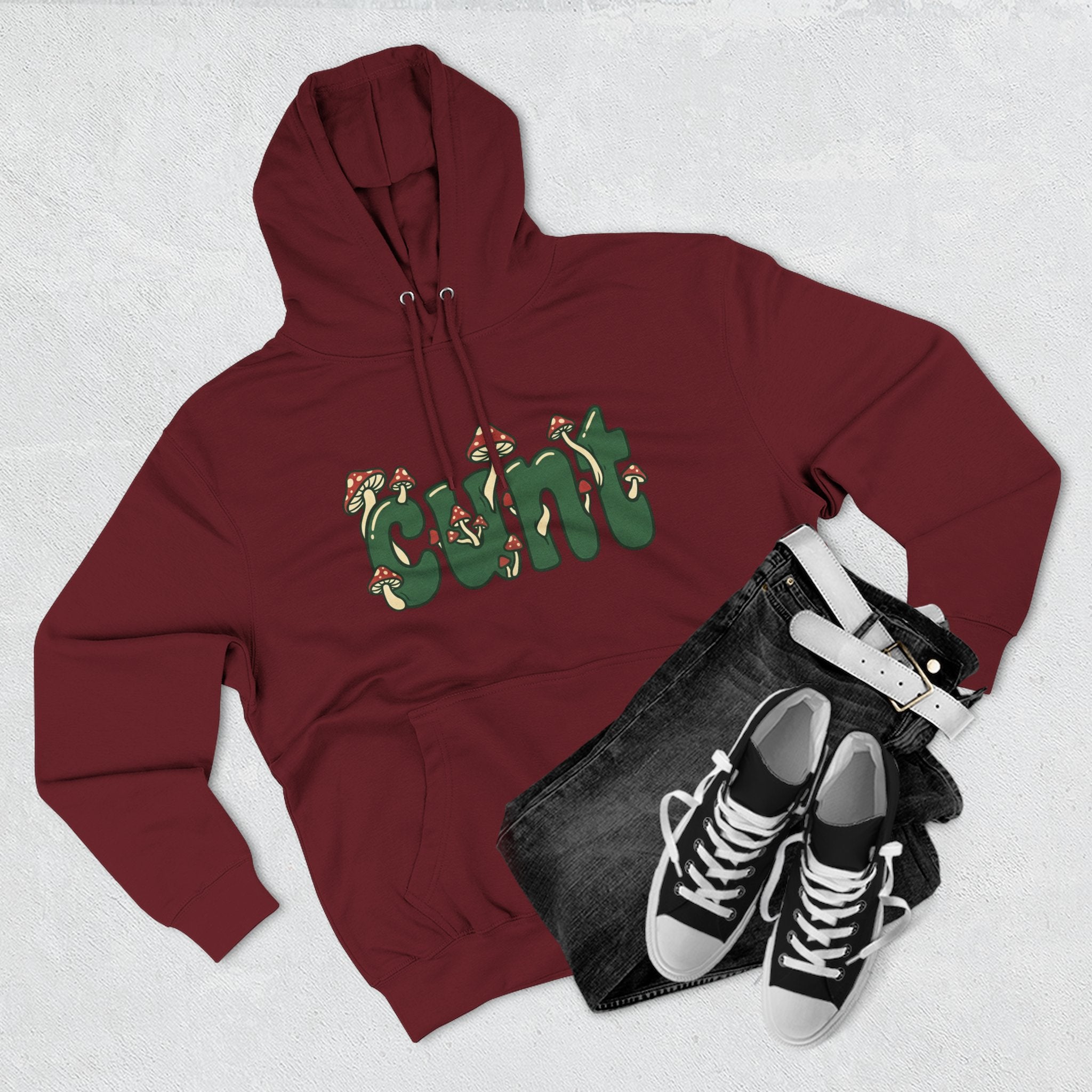 Whimsical Cunt & Mushroom Hoodie