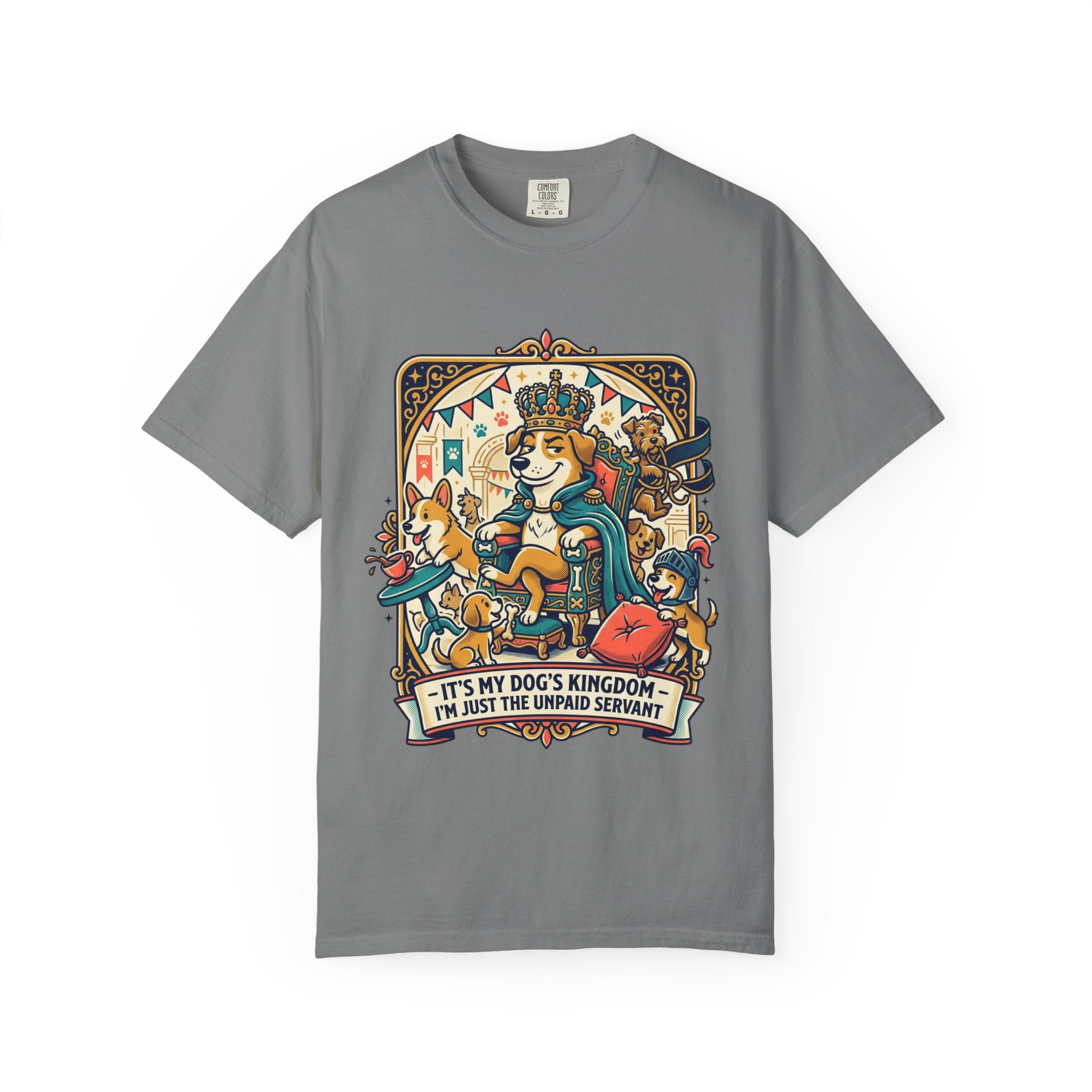 Dog Mom Funny T-Shirt – “It’s My Dog’s Kingdom” Corgi Graphic Tee | Cute Pet Lover Gift | Vintage Style Unisex Shirt
