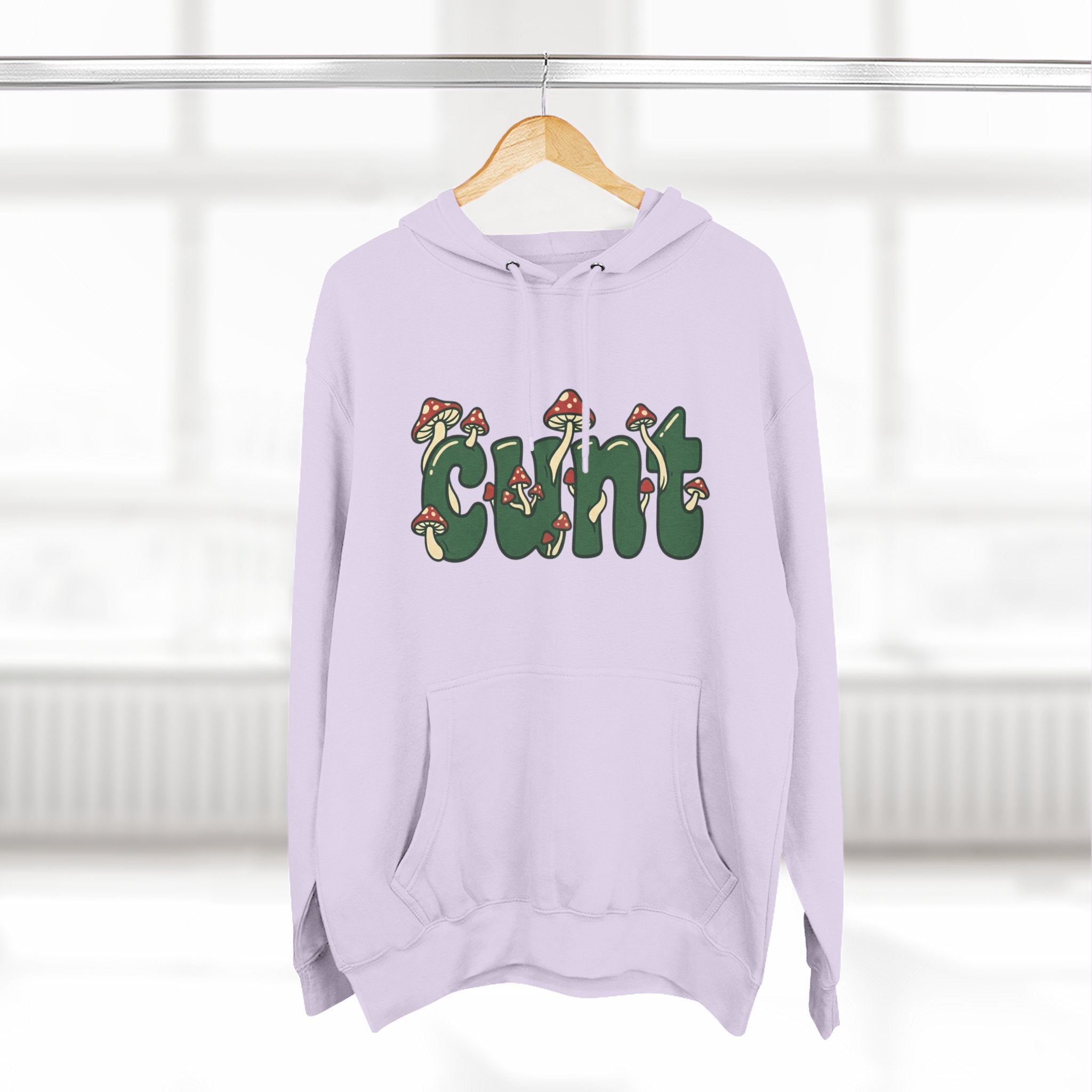 Whimsical Cunt & Mushroom Hoodie