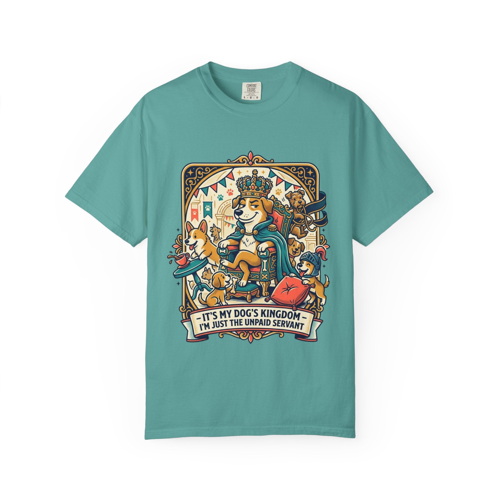 Dog Mom Funny T-Shirt – “It’s My Dog’s Kingdom” Corgi Graphic Tee | Cute Pet Lover Gift | Vintage Style Unisex Shirt