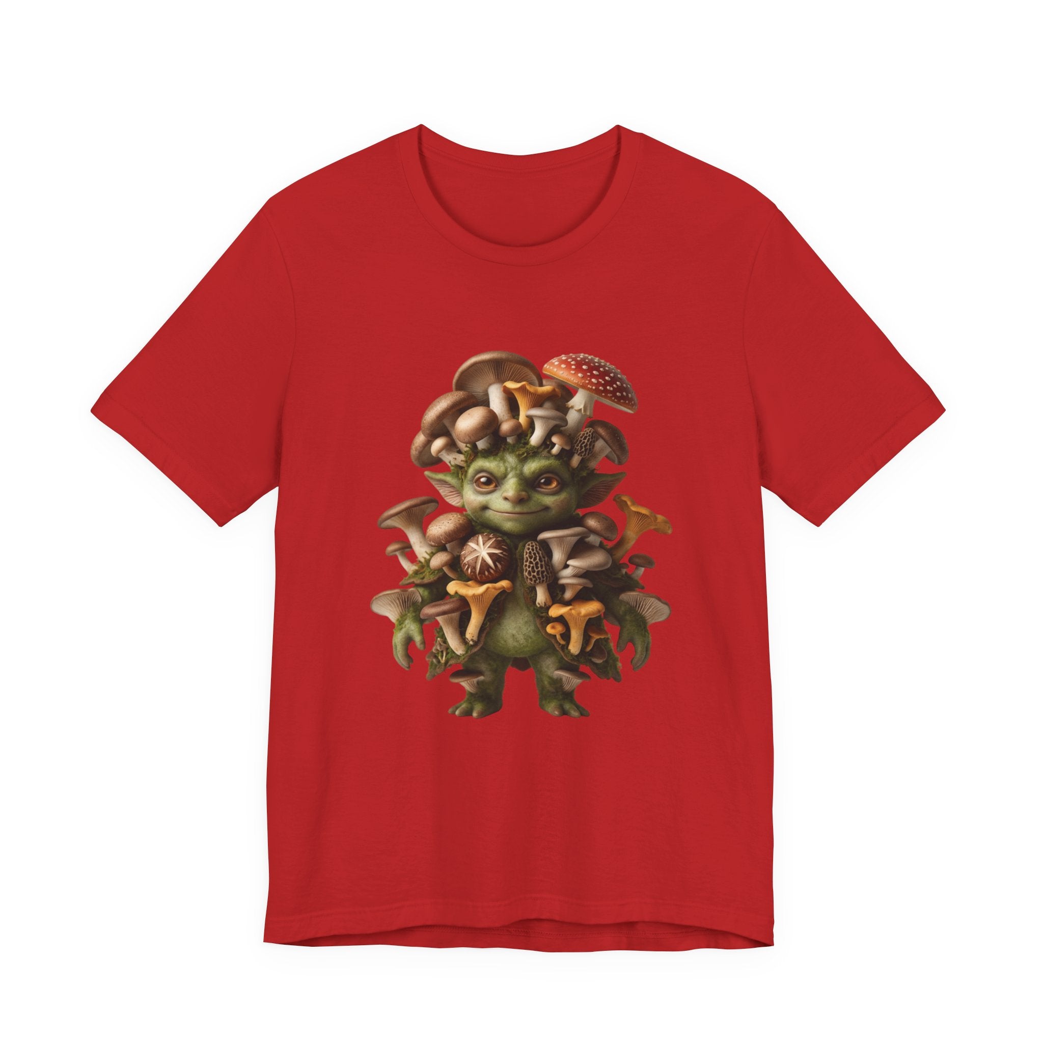 Whimsical Mushroom Goblin T-Shirt – Cottagecore Fantasy Forest Creature Graphic Tee