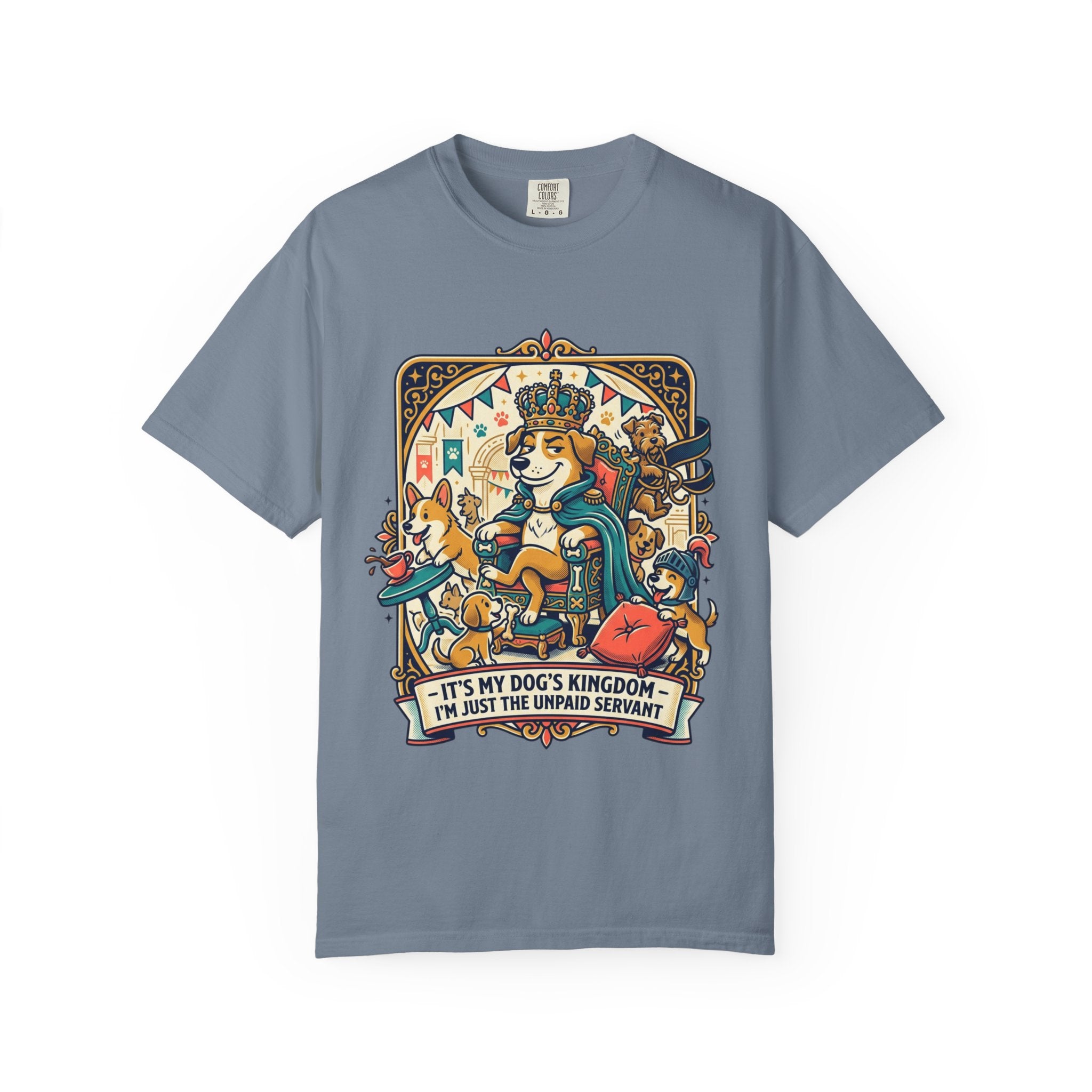 Dog Mom Funny T-Shirt – “It’s My Dog’s Kingdom” Corgi Graphic Tee | Cute Pet Lover Gift | Vintage Style Unisex Shirt
