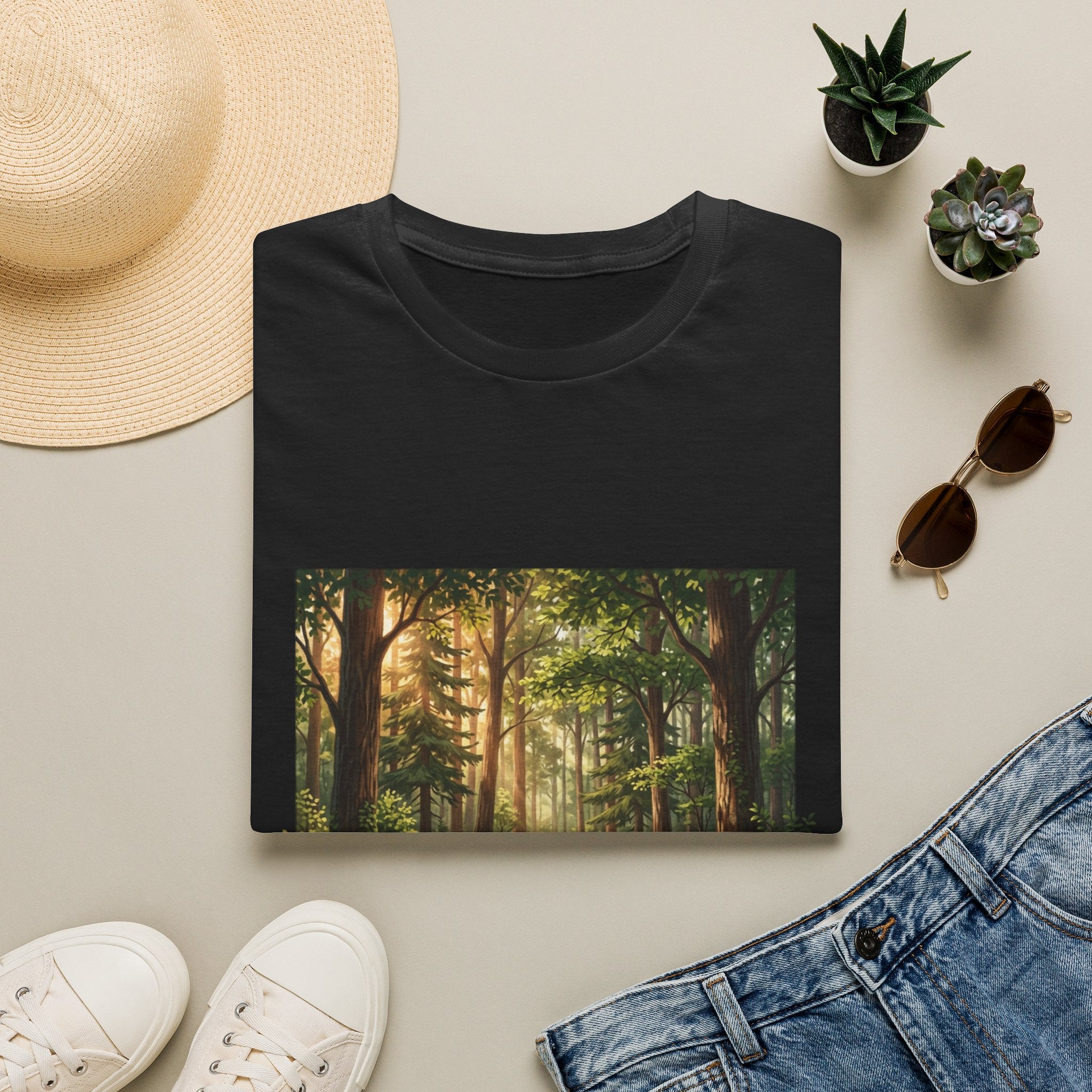 Enchanted Forest Path Graphic T-Shirt – Cottagecore Nature Tee for Hikers & Woodland Lovers