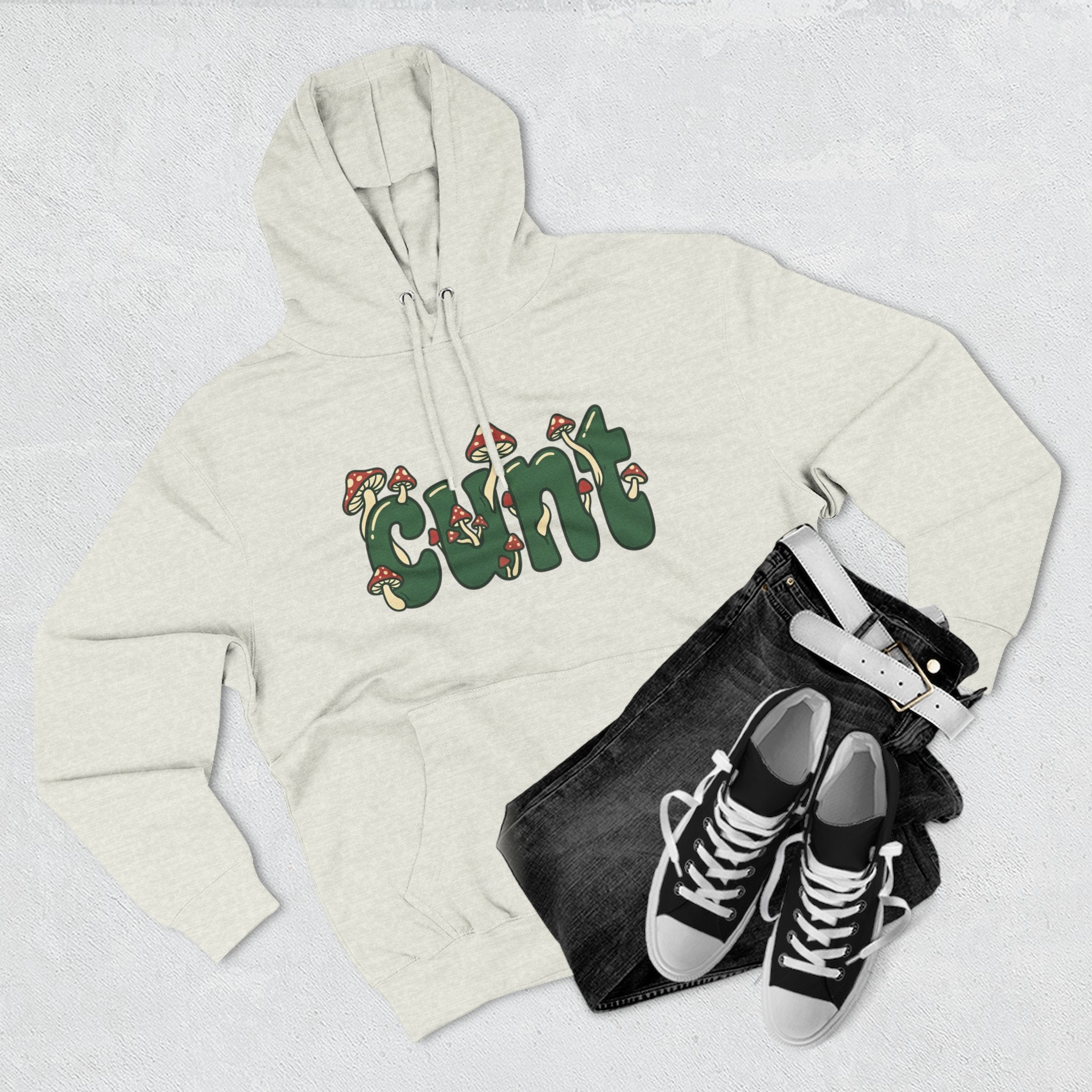 Whimsical Cunt & Mushroom Hoodie