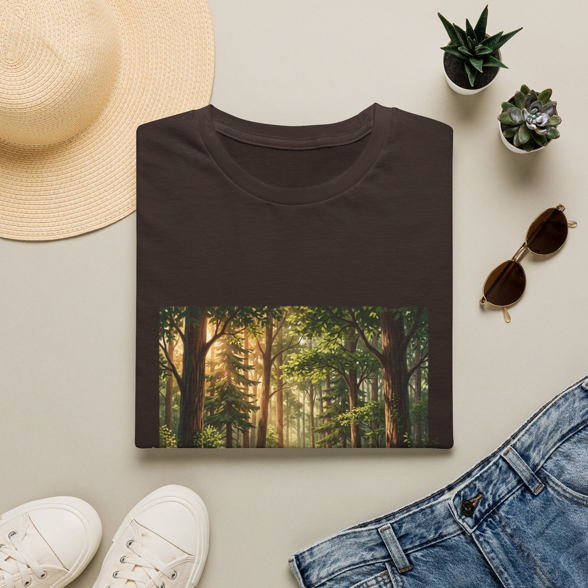 Enchanted Forest Path Graphic T-Shirt – Cottagecore Nature Tee for Hikers & Woodland Lovers