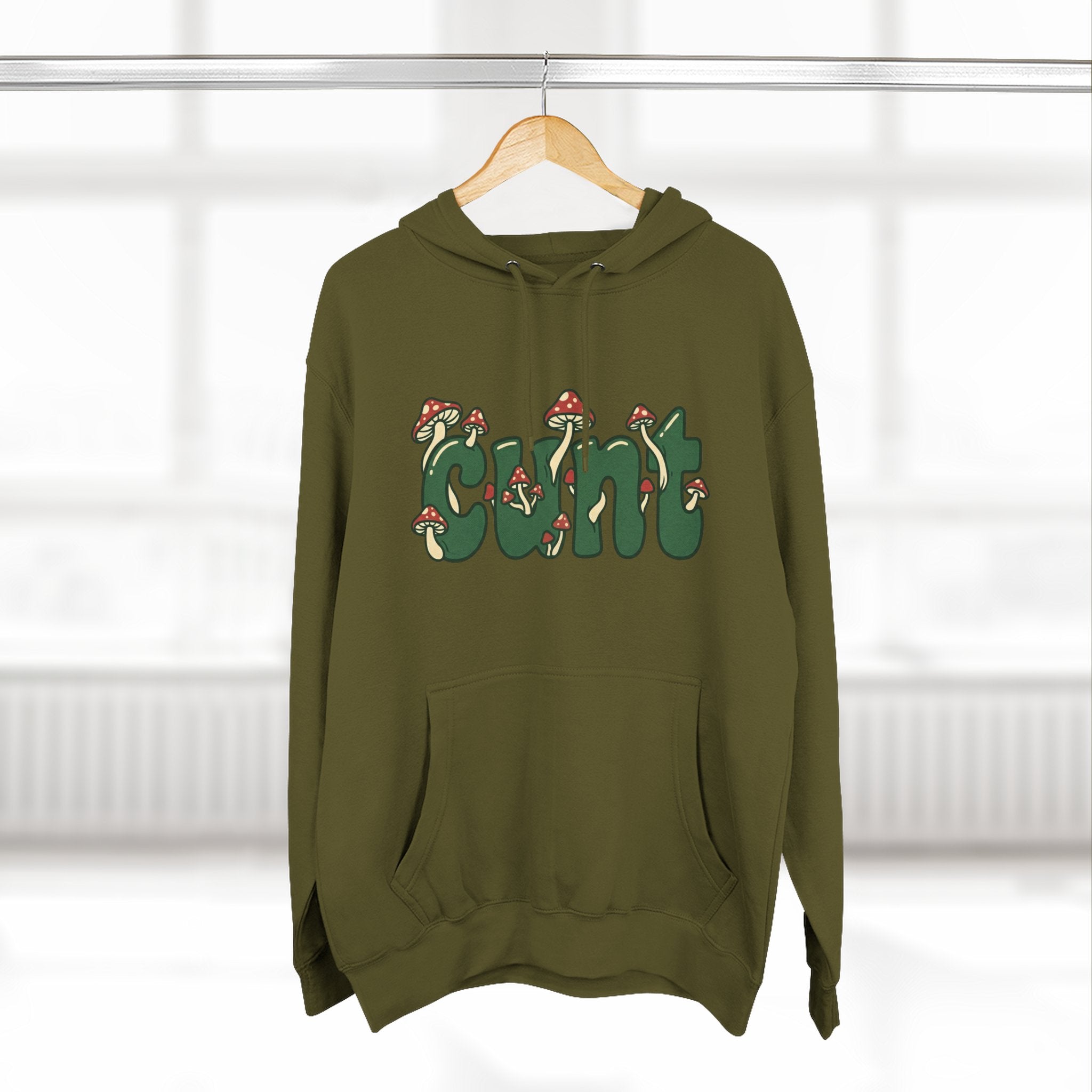 Whimsical Cunt & Mushroom Hoodie