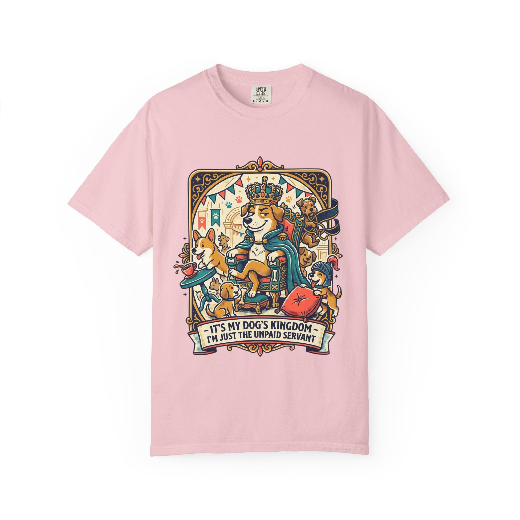 Dog Mom Funny T-Shirt – “It’s My Dog’s Kingdom” Corgi Graphic Tee | Cute Pet Lover Gift | Vintage Style Unisex Shirt