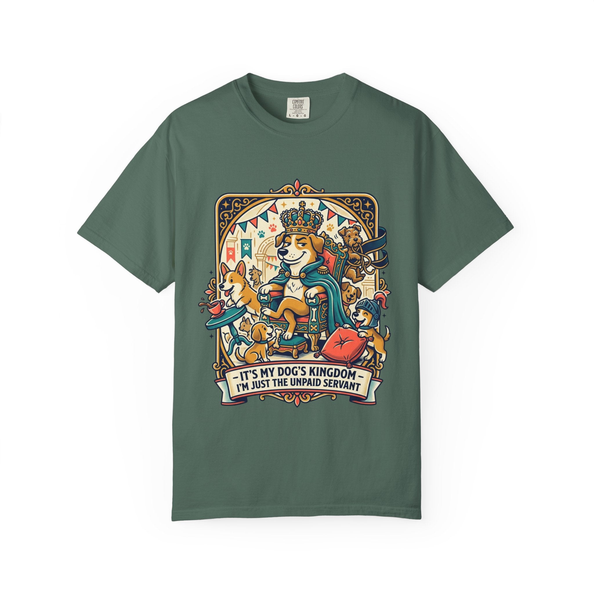 Dog Mom Funny T-Shirt – “It’s My Dog’s Kingdom” Corgi Graphic Tee | Cute Pet Lover Gift | Vintage Style Unisex Shirt