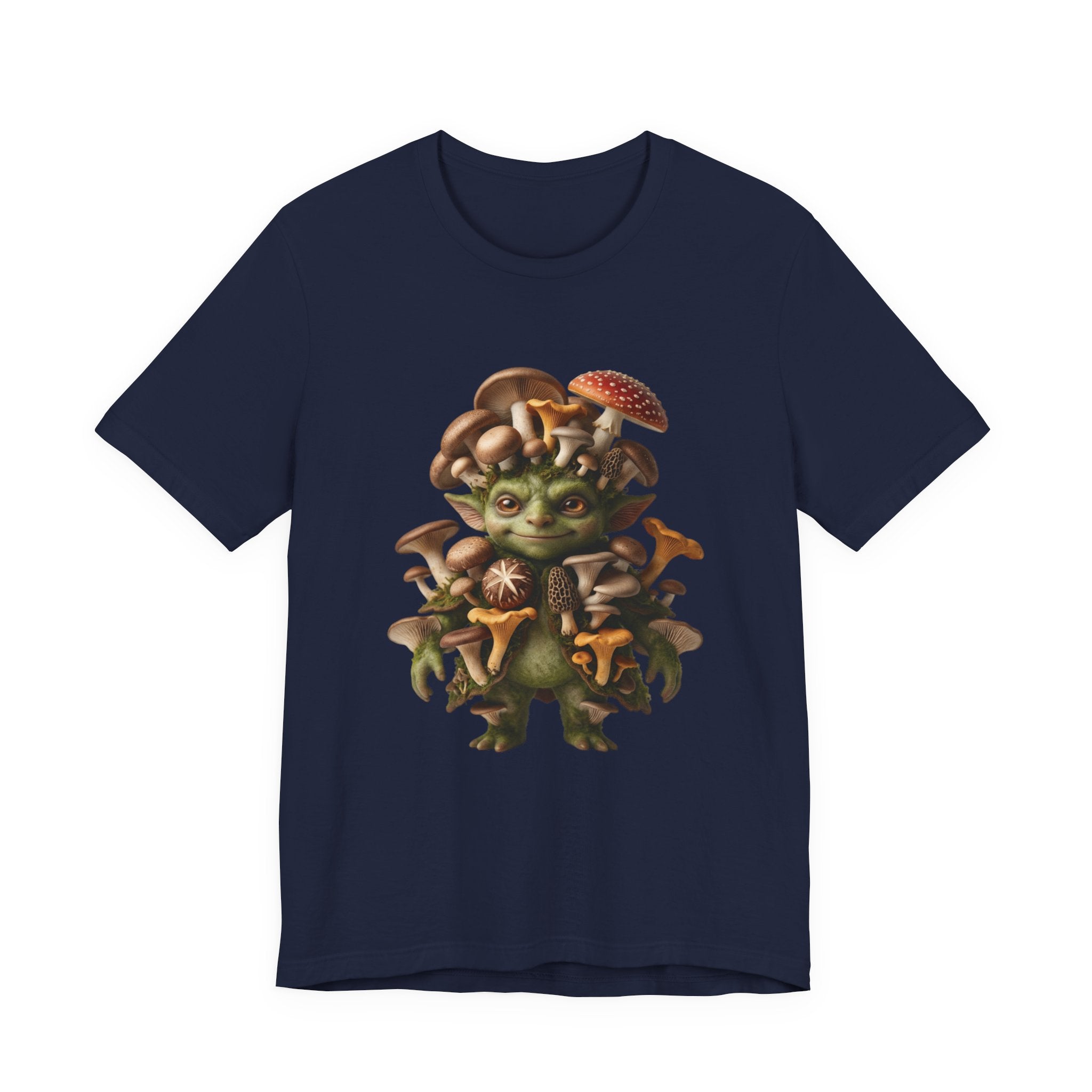 Whimsical Mushroom Goblin T-Shirt – Cottagecore Fantasy Forest Creature Graphic Tee