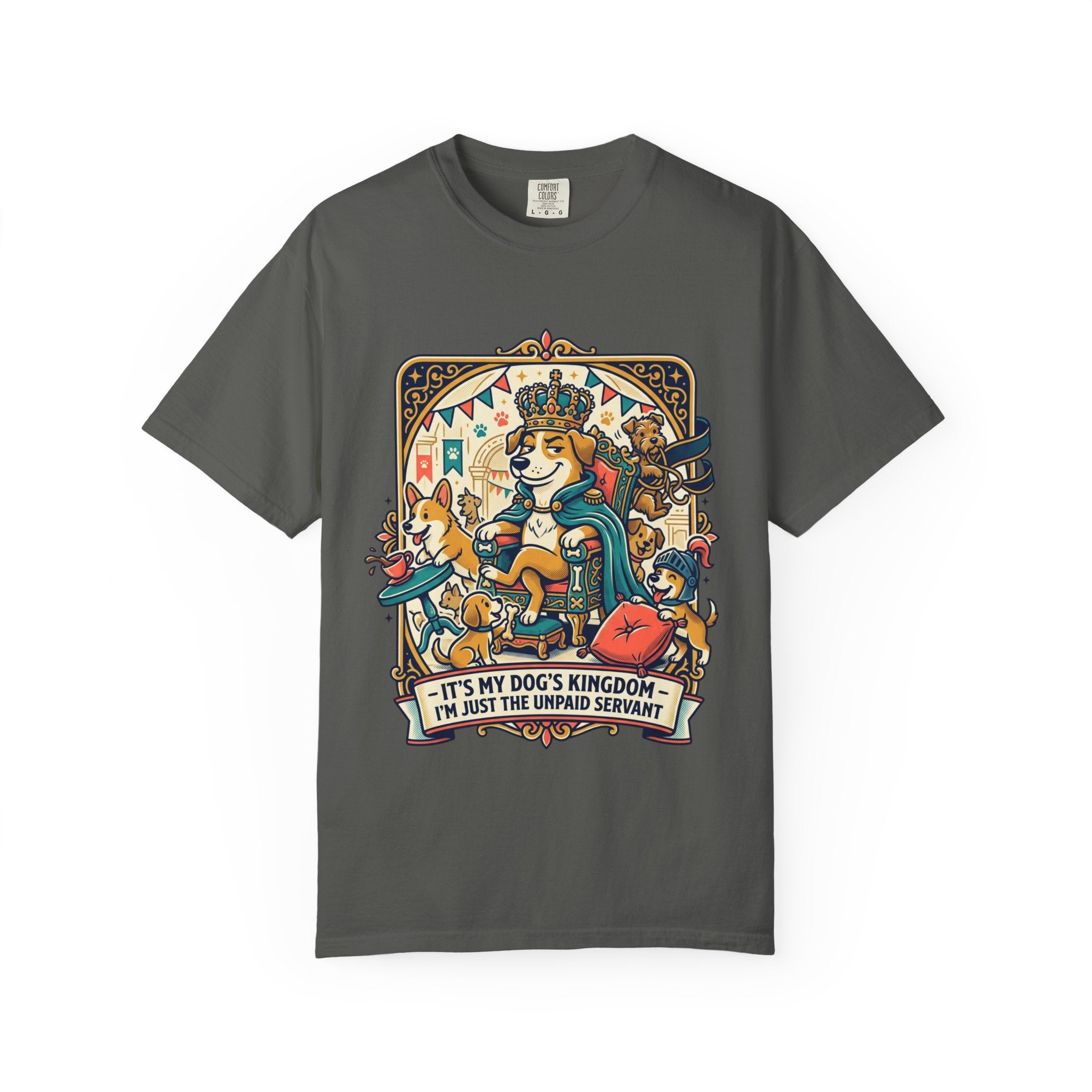 Dog Mom Funny T-Shirt – “It’s My Dog’s Kingdom” Corgi Graphic Tee | Cute Pet Lover Gift | Vintage Style Unisex Shirt