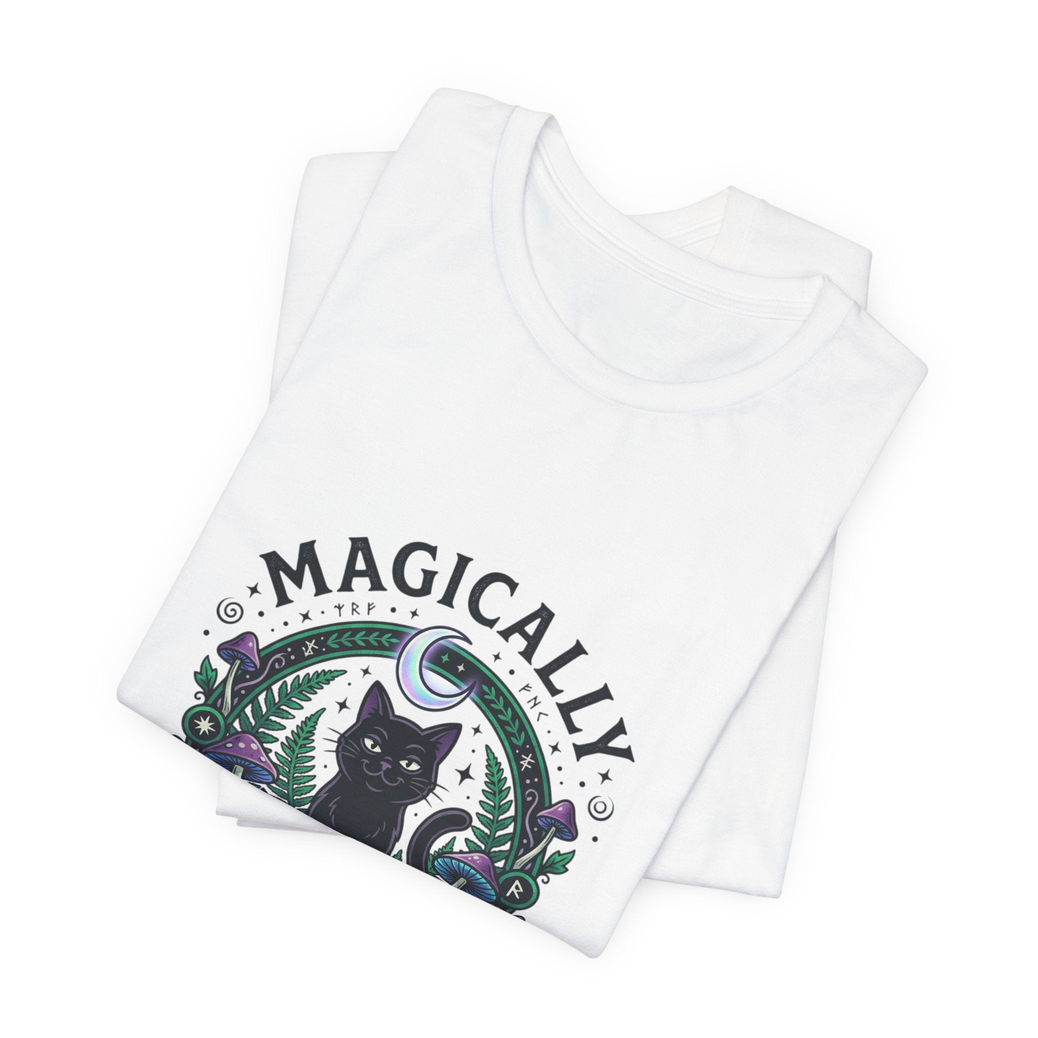 Magically Unbothered Cat Tee | witchy goblincore celestial vibes