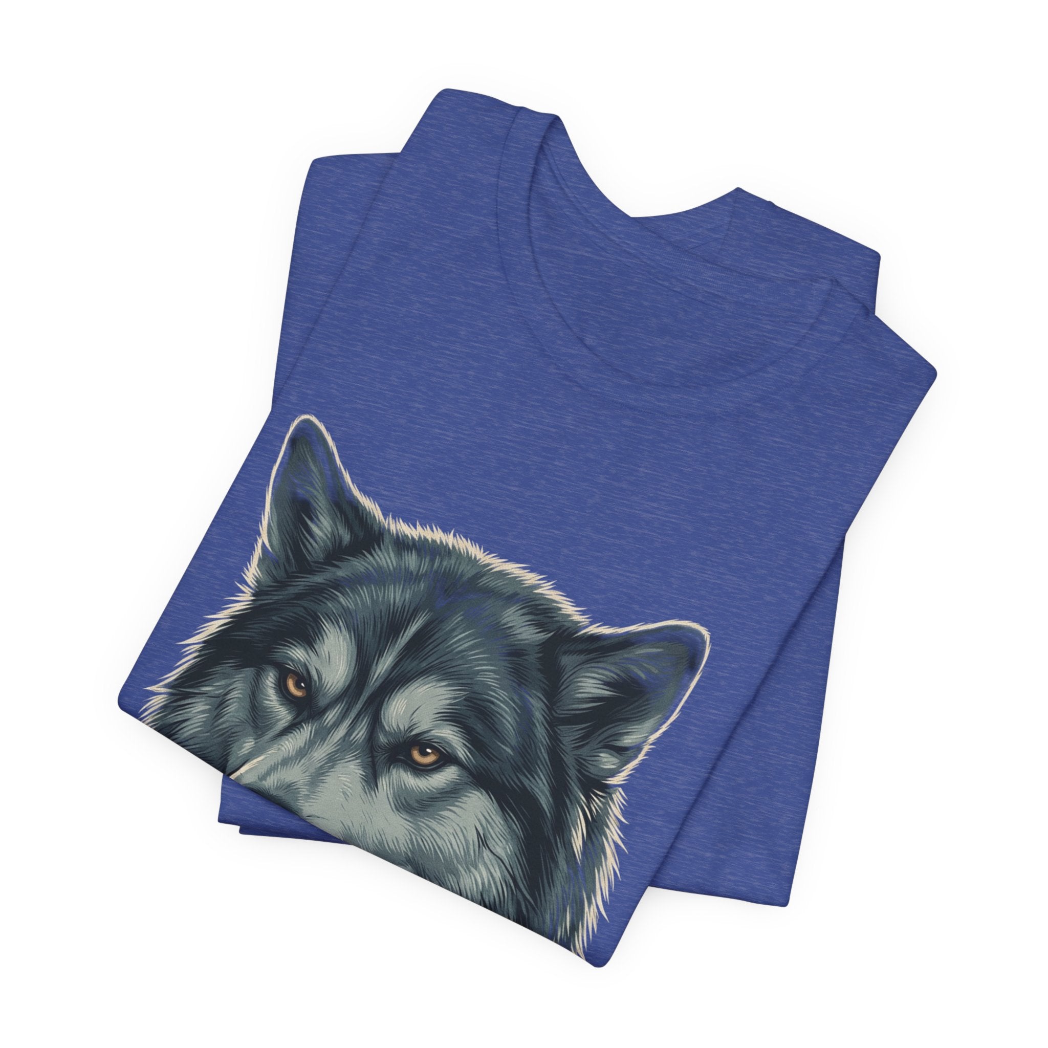 Silently Judging Wolf Graphic Tee – Funny Introvert Aesthetic Unisex Bella Canvas T-Shirt