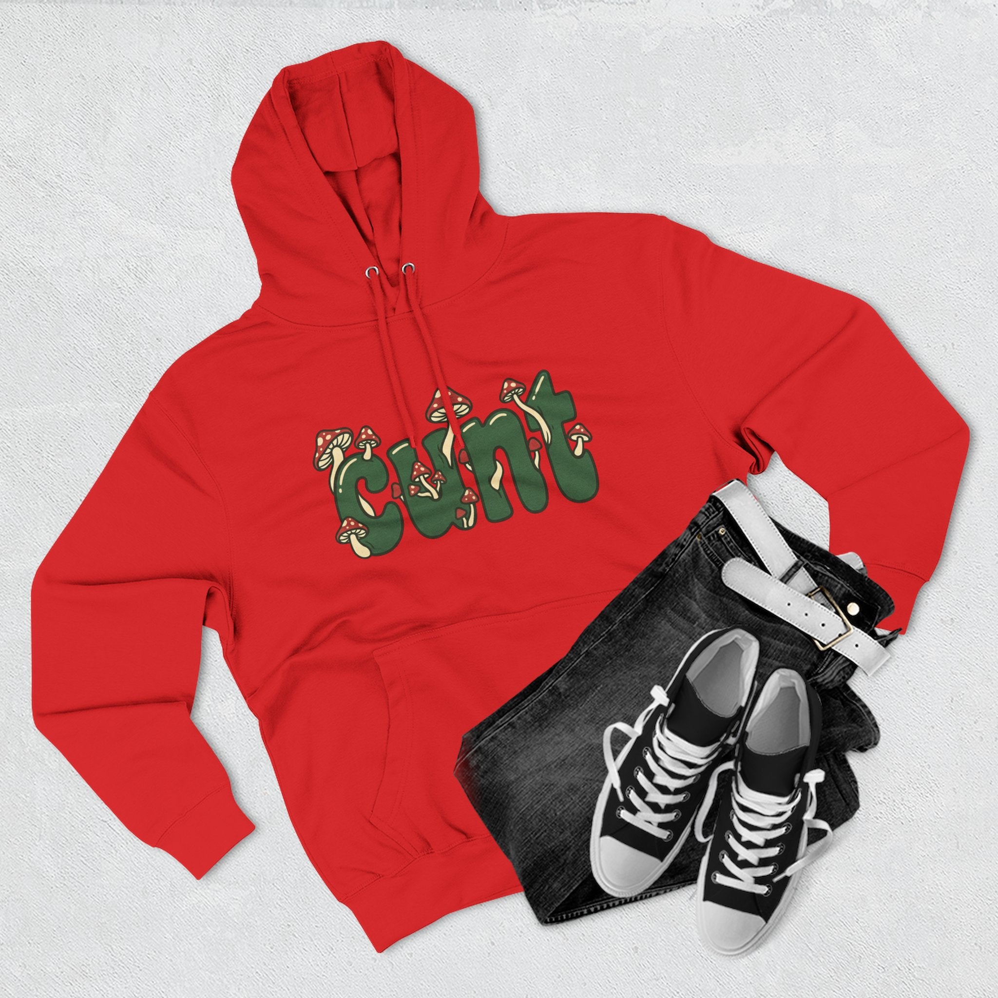 Whimsical Cunt & Mushroom Hoodie