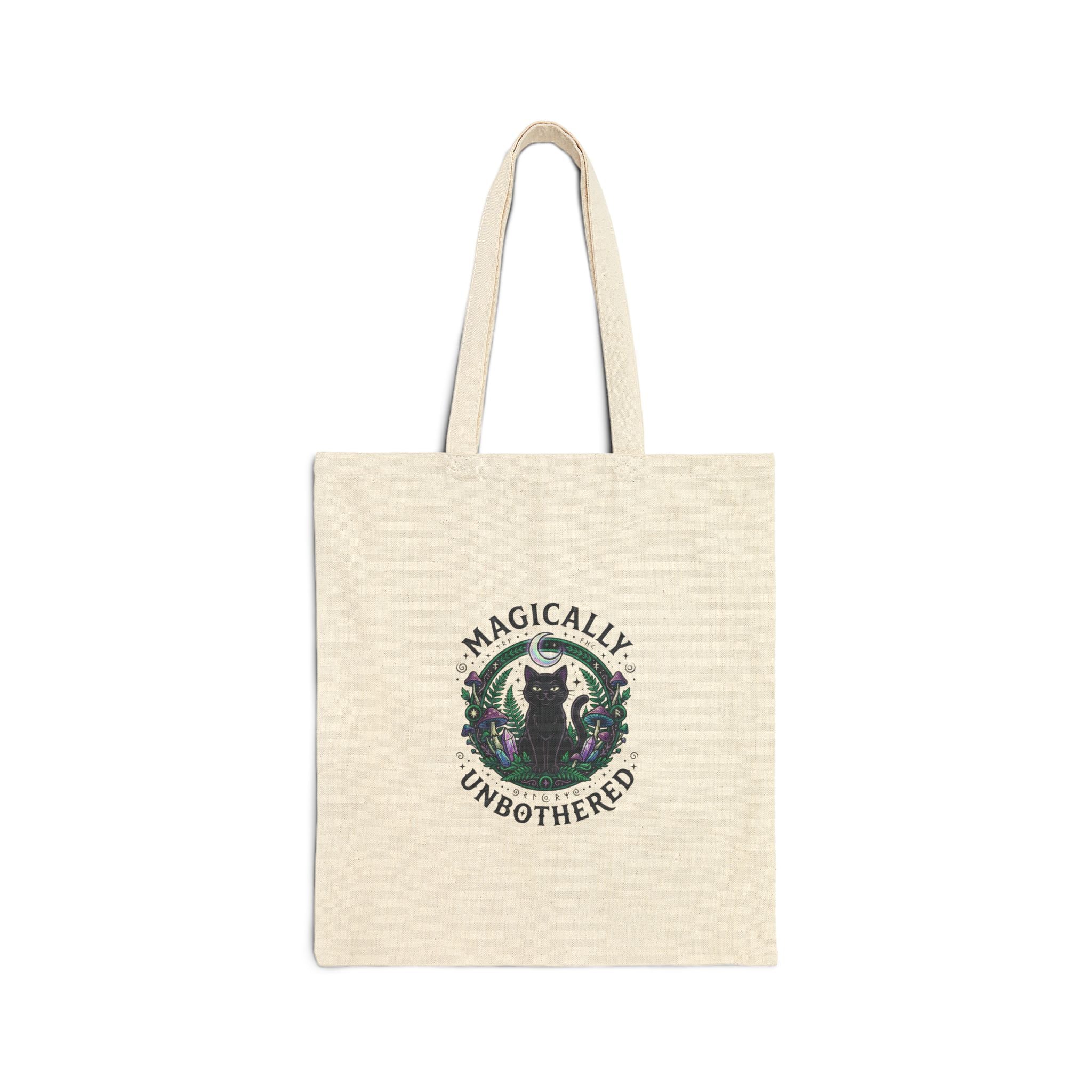 Magically Unbothered Tote | witchy goblincore celestial crystals