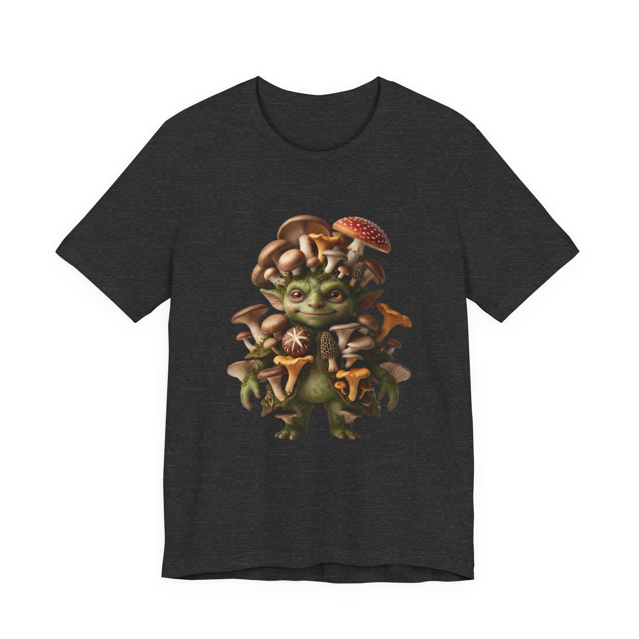 Whimsical Mushroom Goblin T-Shirt – Cottagecore Fantasy Forest Creature Graphic Tee