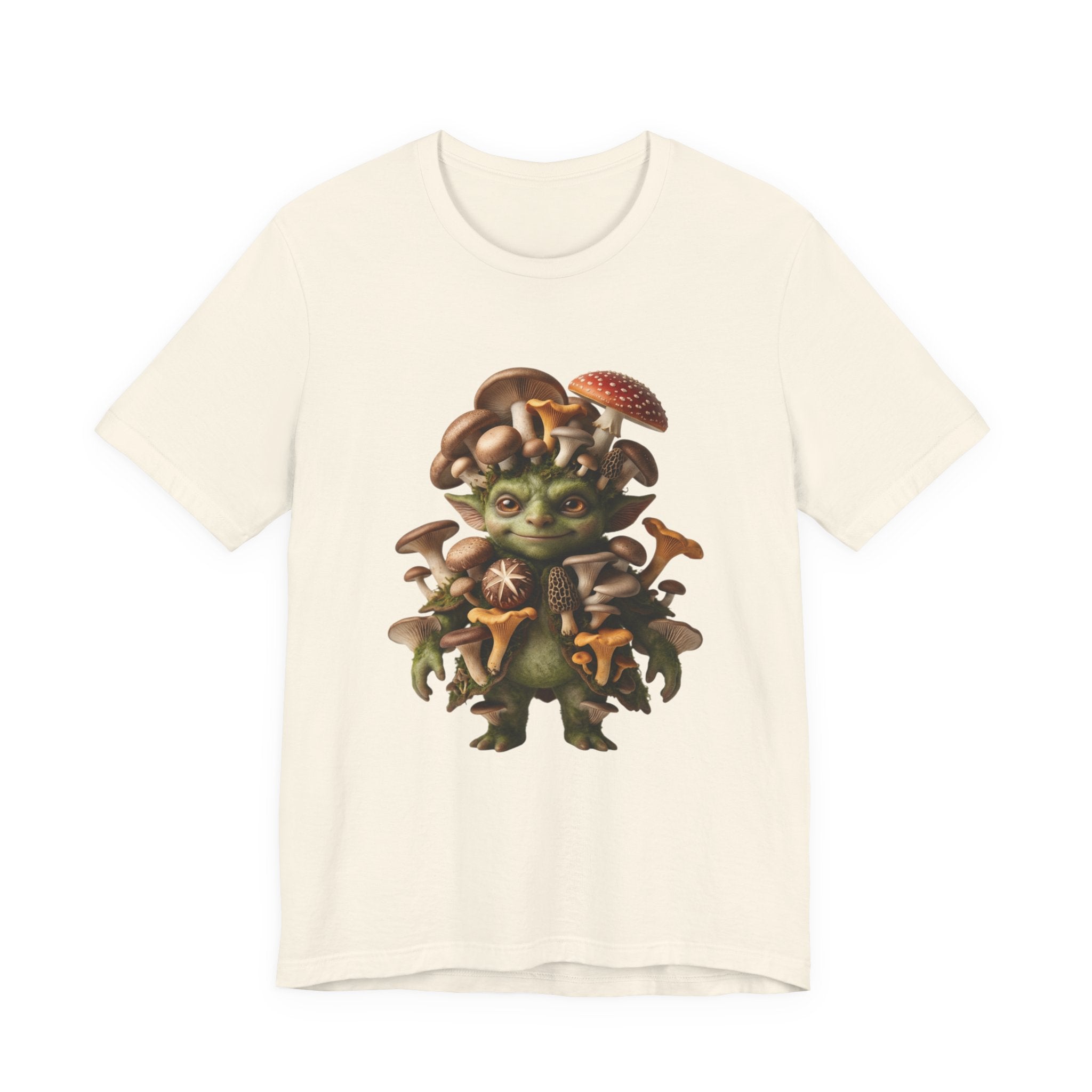 Whimsical Mushroom Goblin T-Shirt – Cottagecore Fantasy Forest Creature Graphic Tee