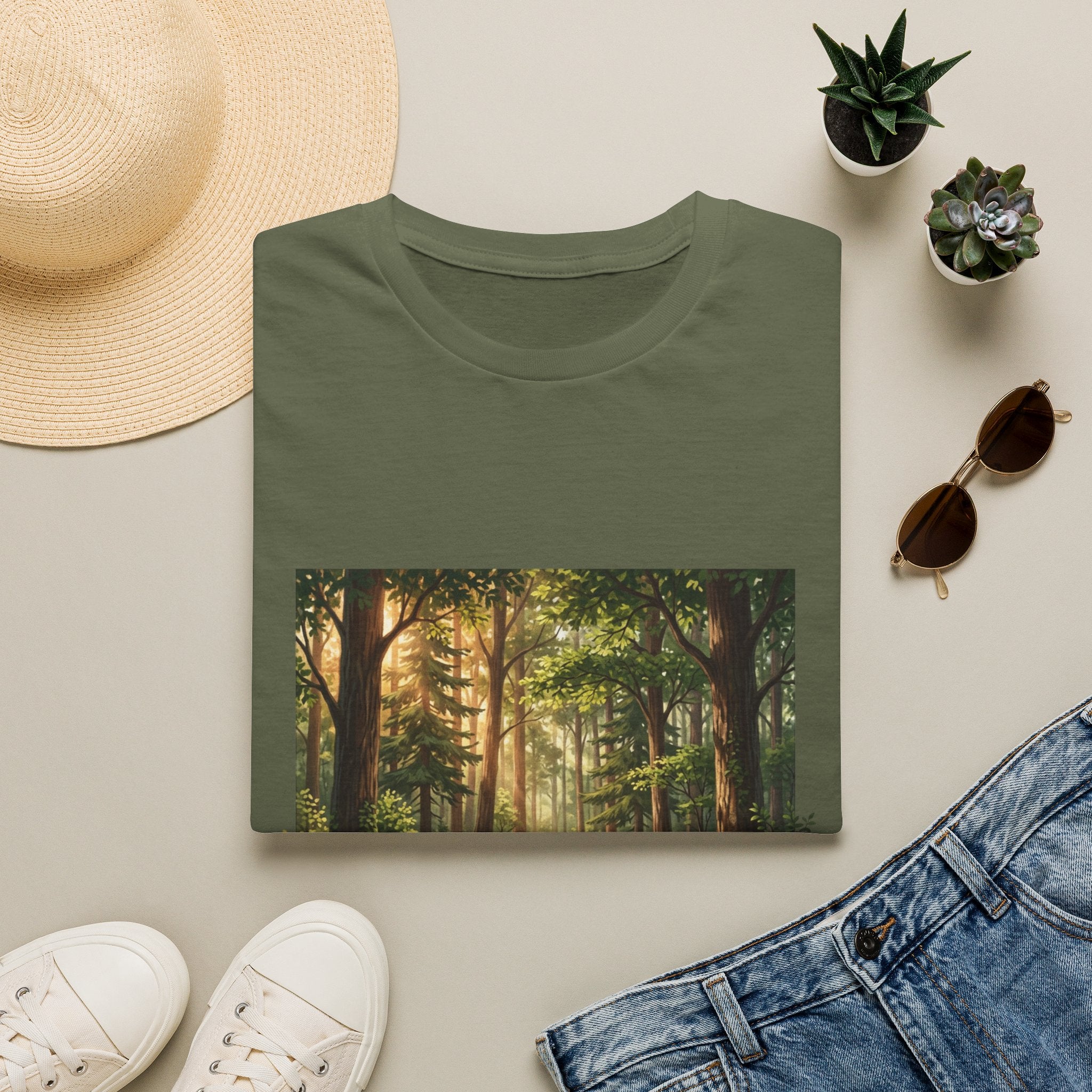 Enchanted Forest Path Graphic T-Shirt – Cottagecore Nature Tee for Hikers & Woodland Lovers