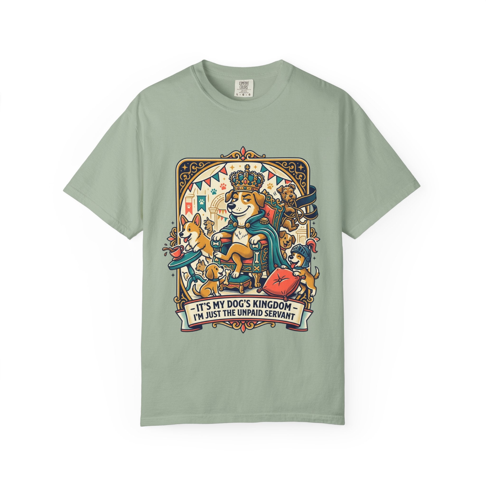 Dog Mom Funny T-Shirt – “It’s My Dog’s Kingdom” Corgi Graphic Tee | Cute Pet Lover Gift | Vintage Style Unisex Shirt