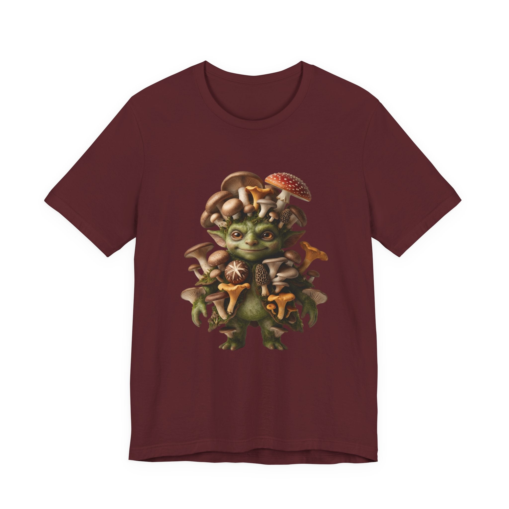 Whimsical Mushroom Goblin T-Shirt – Cottagecore Fantasy Forest Creature Graphic Tee