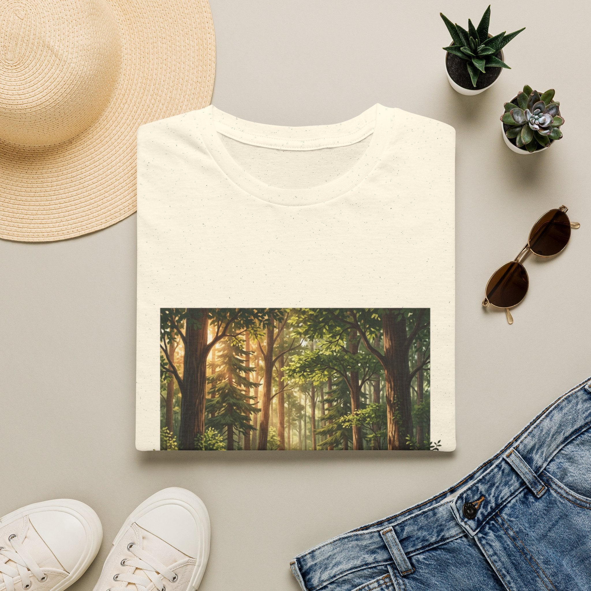 Enchanted Forest Path Graphic T-Shirt – Cottagecore Nature Tee for Hikers & Woodland Lovers