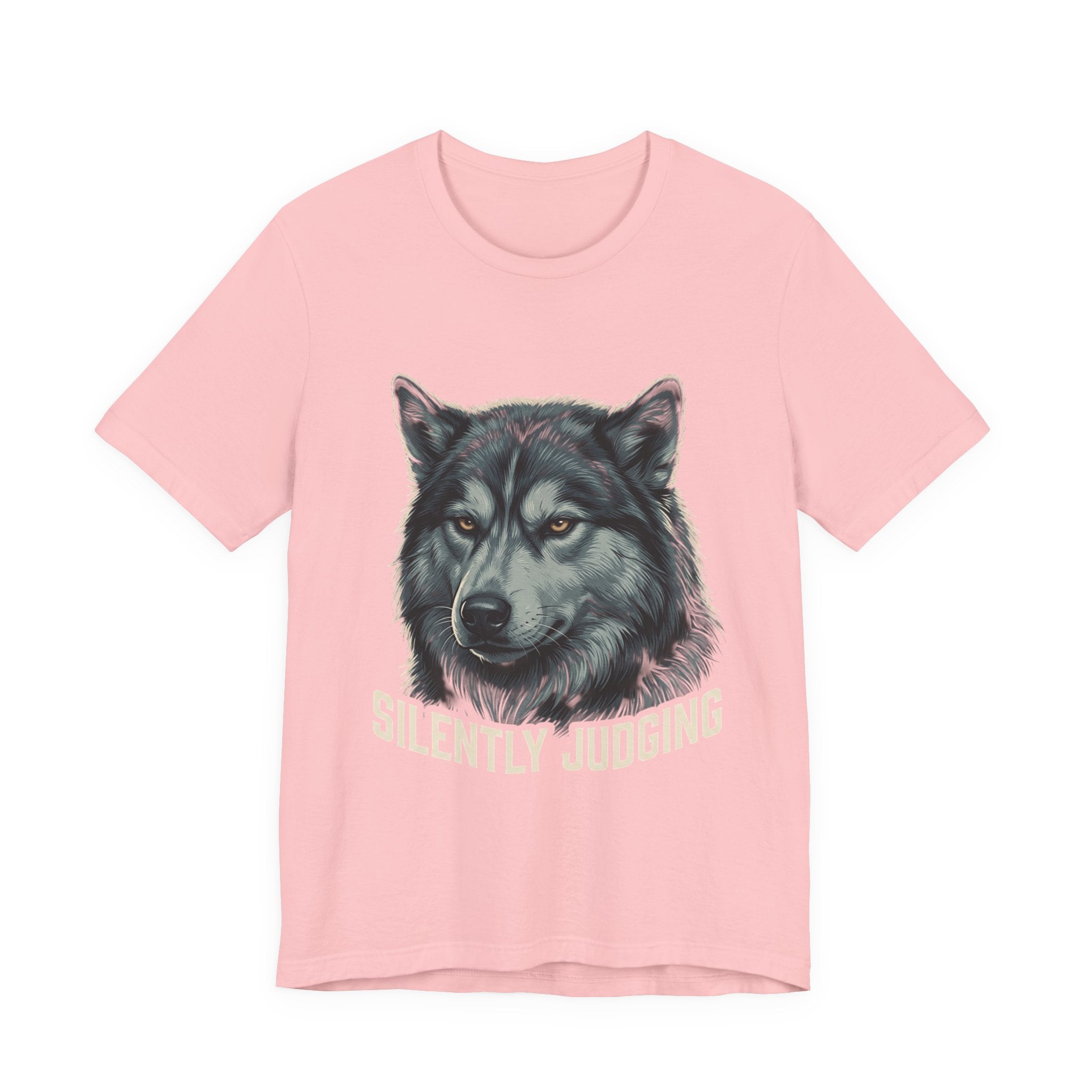 Silently Judging Wolf Graphic Tee – Funny Introvert Aesthetic Unisex Bella Canvas T-Shirt