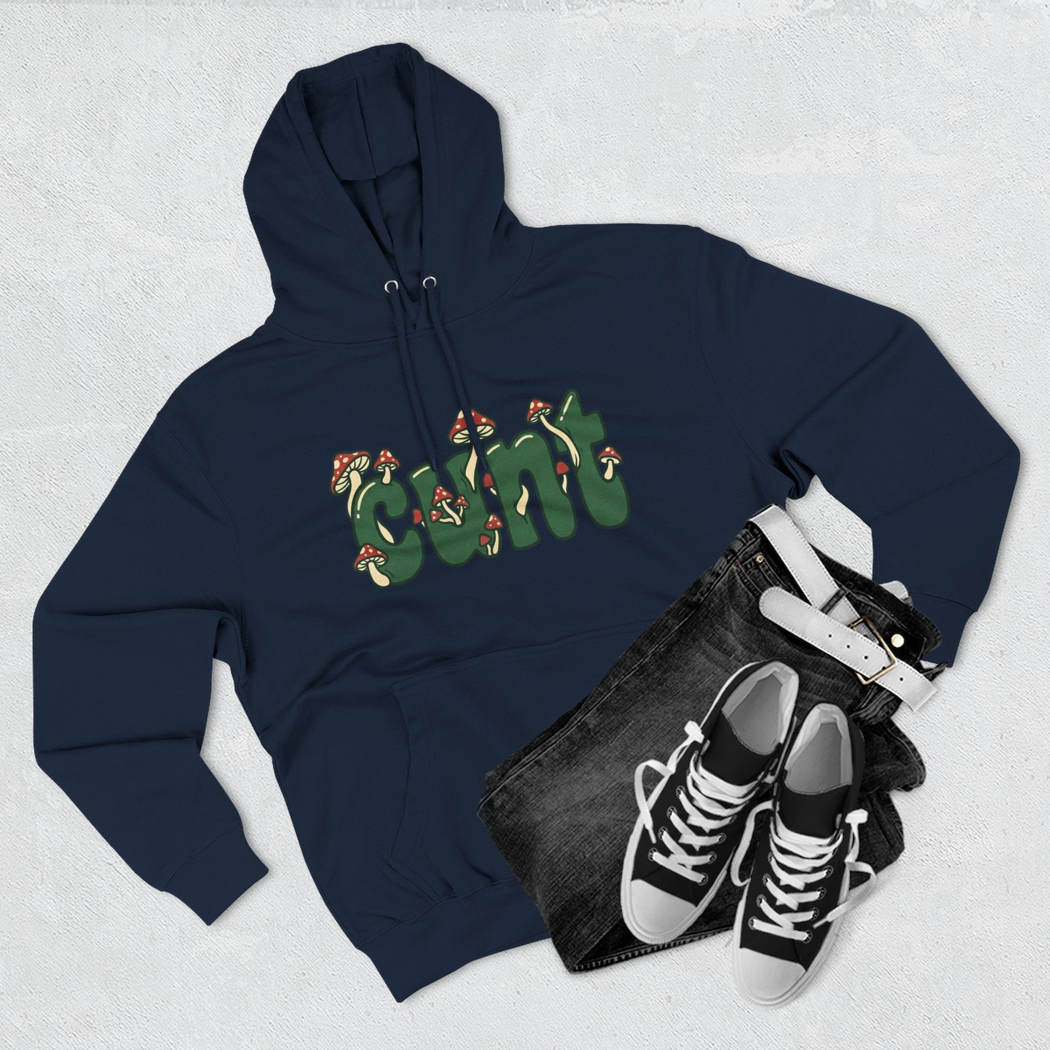 Whimsical Cunt & Mushroom Hoodie