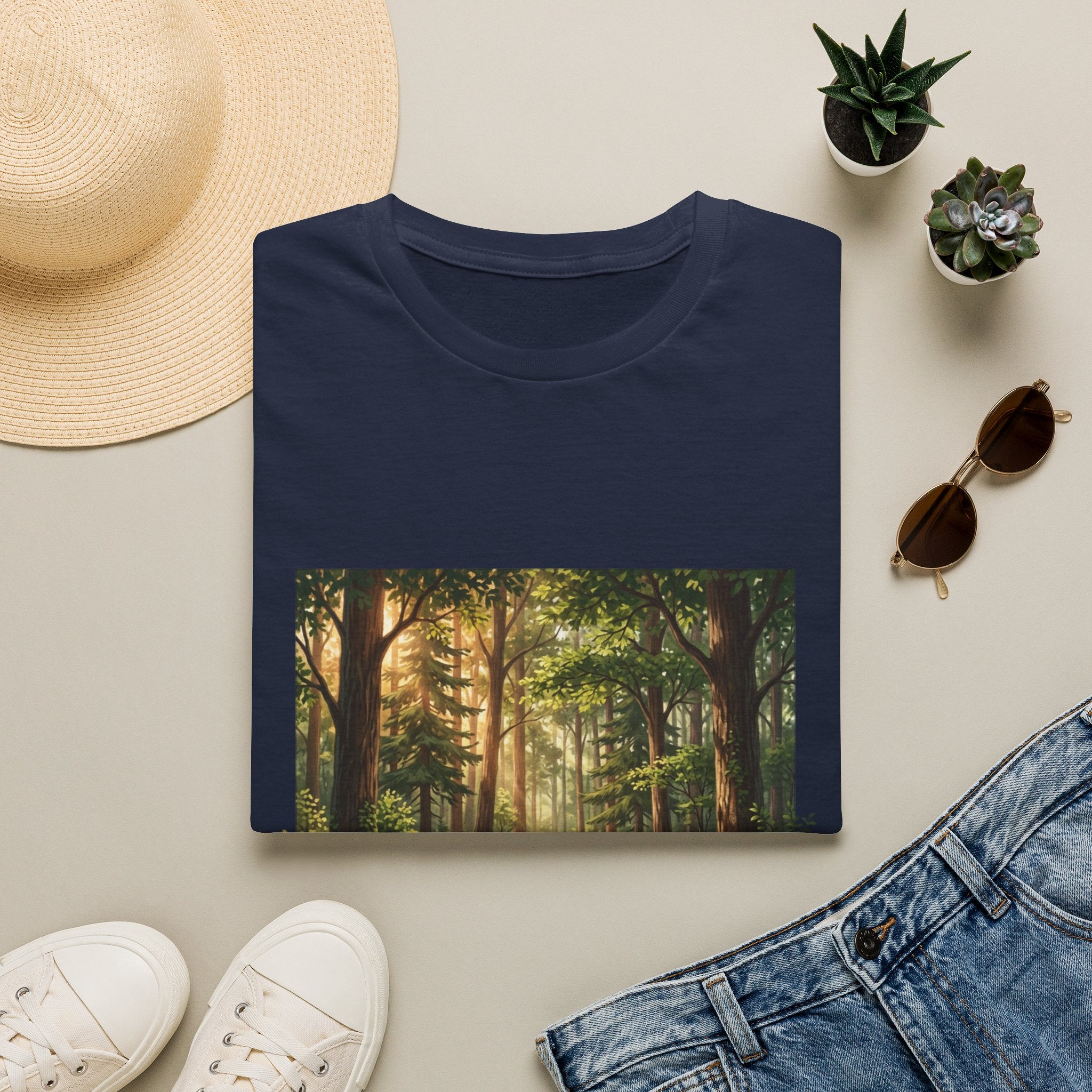Enchanted Forest Path Graphic T-Shirt – Cottagecore Nature Tee for Hikers & Woodland Lovers