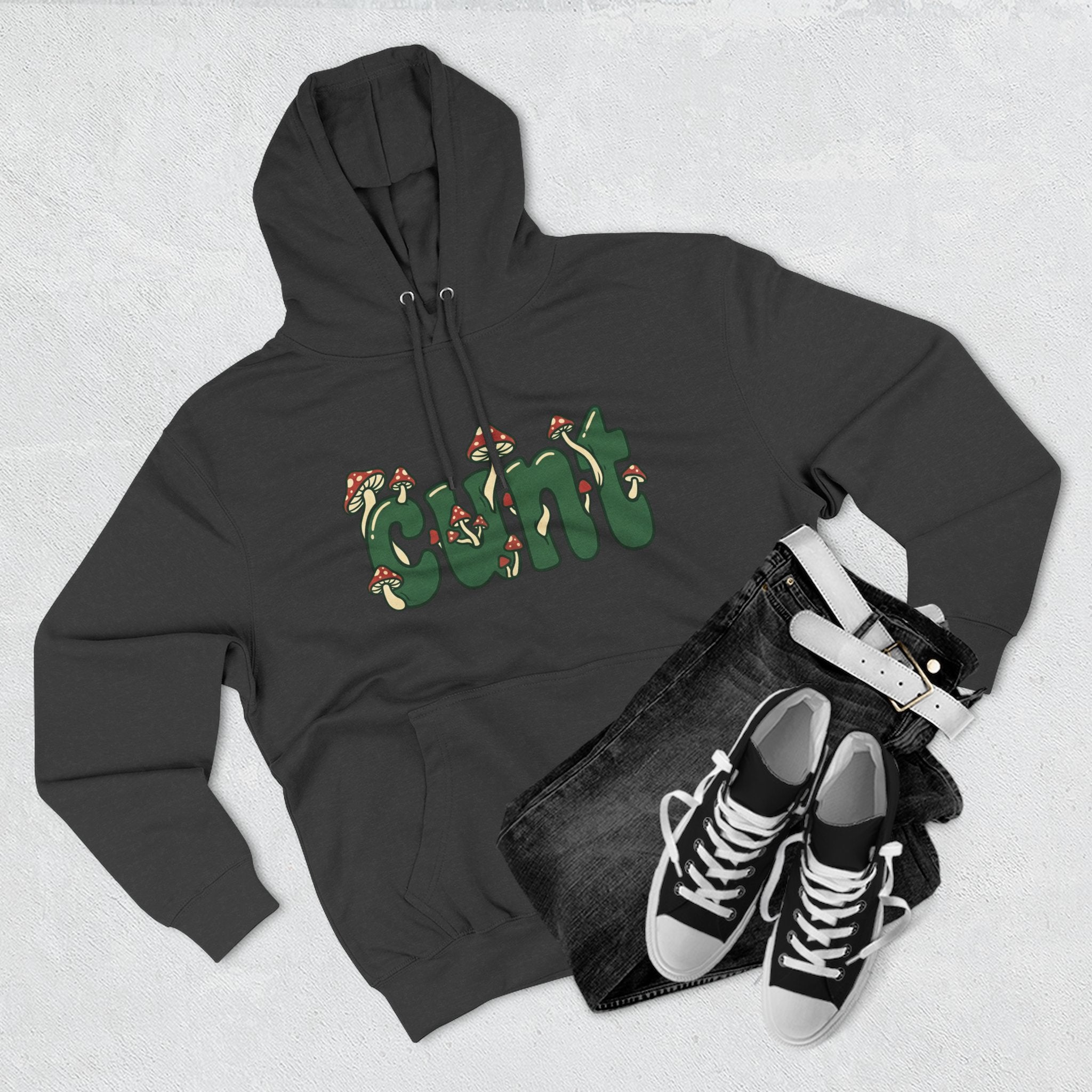 Whimsical Cunt & Mushroom Hoodie