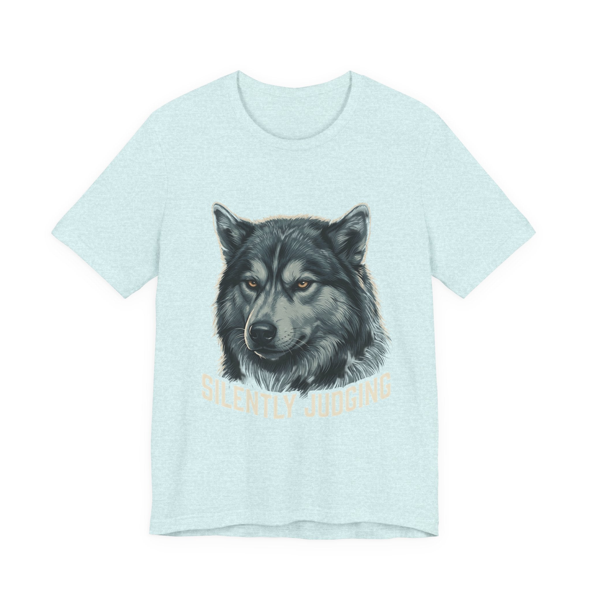 Silently Judging Wolf Graphic Tee – Funny Introvert Aesthetic Unisex Bella Canvas T-Shirt
