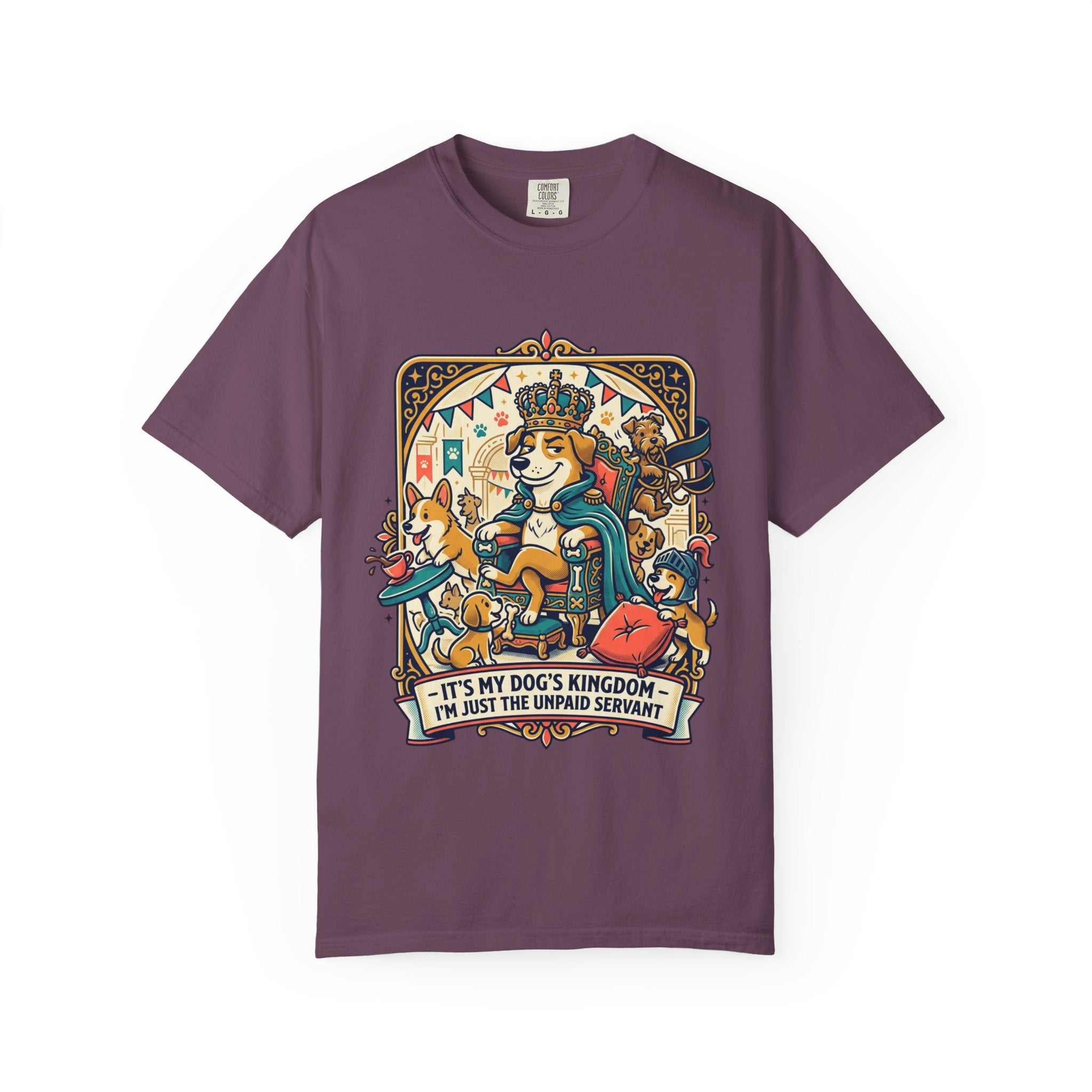Dog Mom Funny T-Shirt – “It’s My Dog’s Kingdom” Corgi Graphic Tee | Cute Pet Lover Gift | Vintage Style Unisex Shirt
