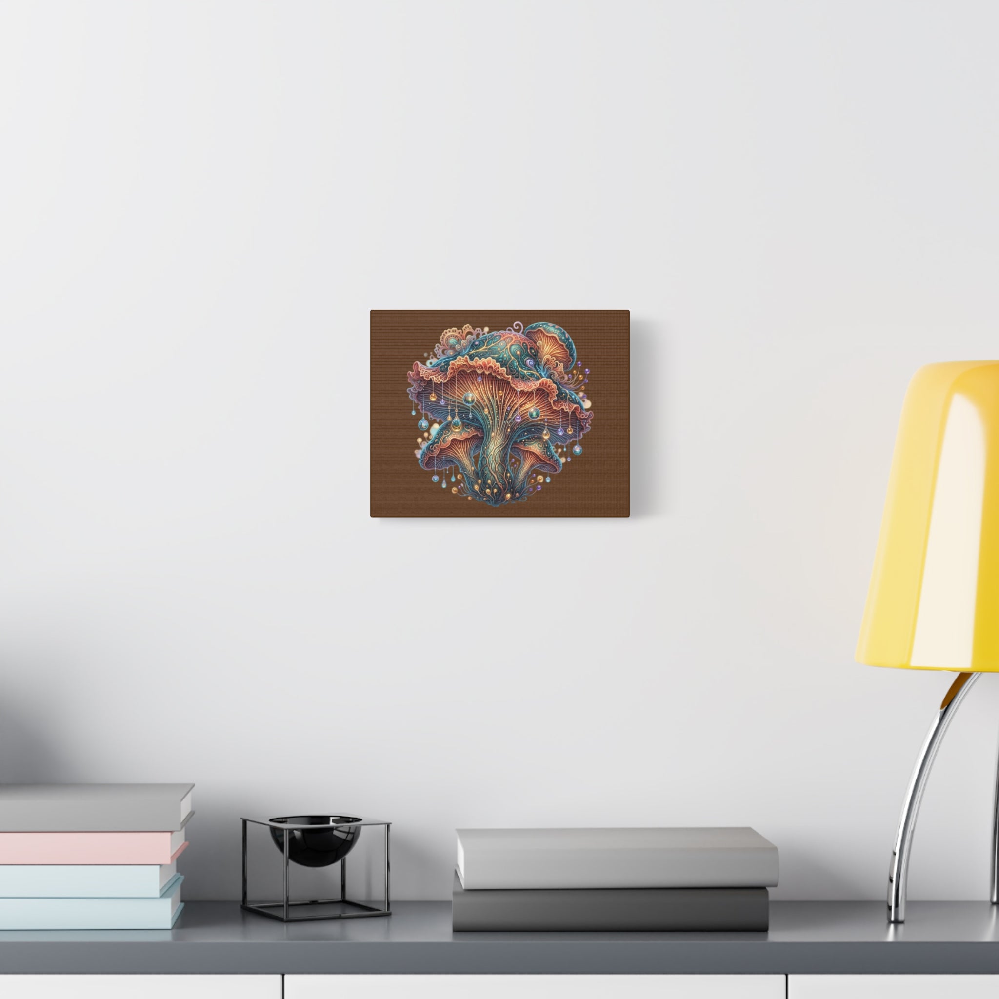 Psychedelic Mushroom Art Canvas – Colorful Fantasy Fungi Wall Decor