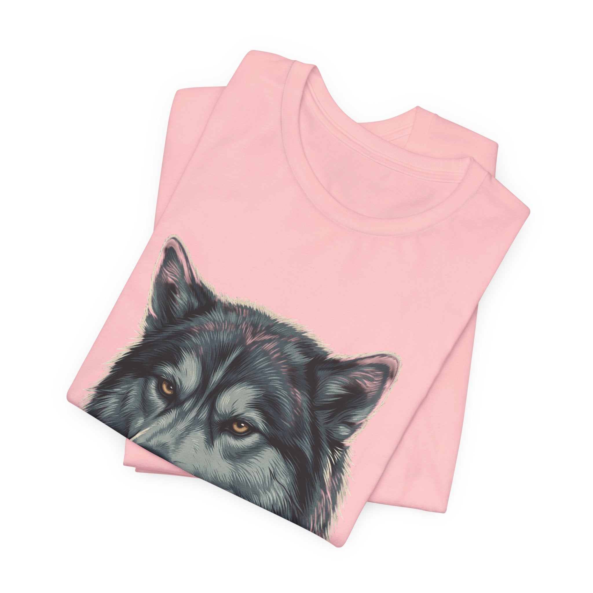 Silently Judging Wolf Graphic Tee – Funny Introvert Aesthetic Unisex Bella Canvas T-Shirt