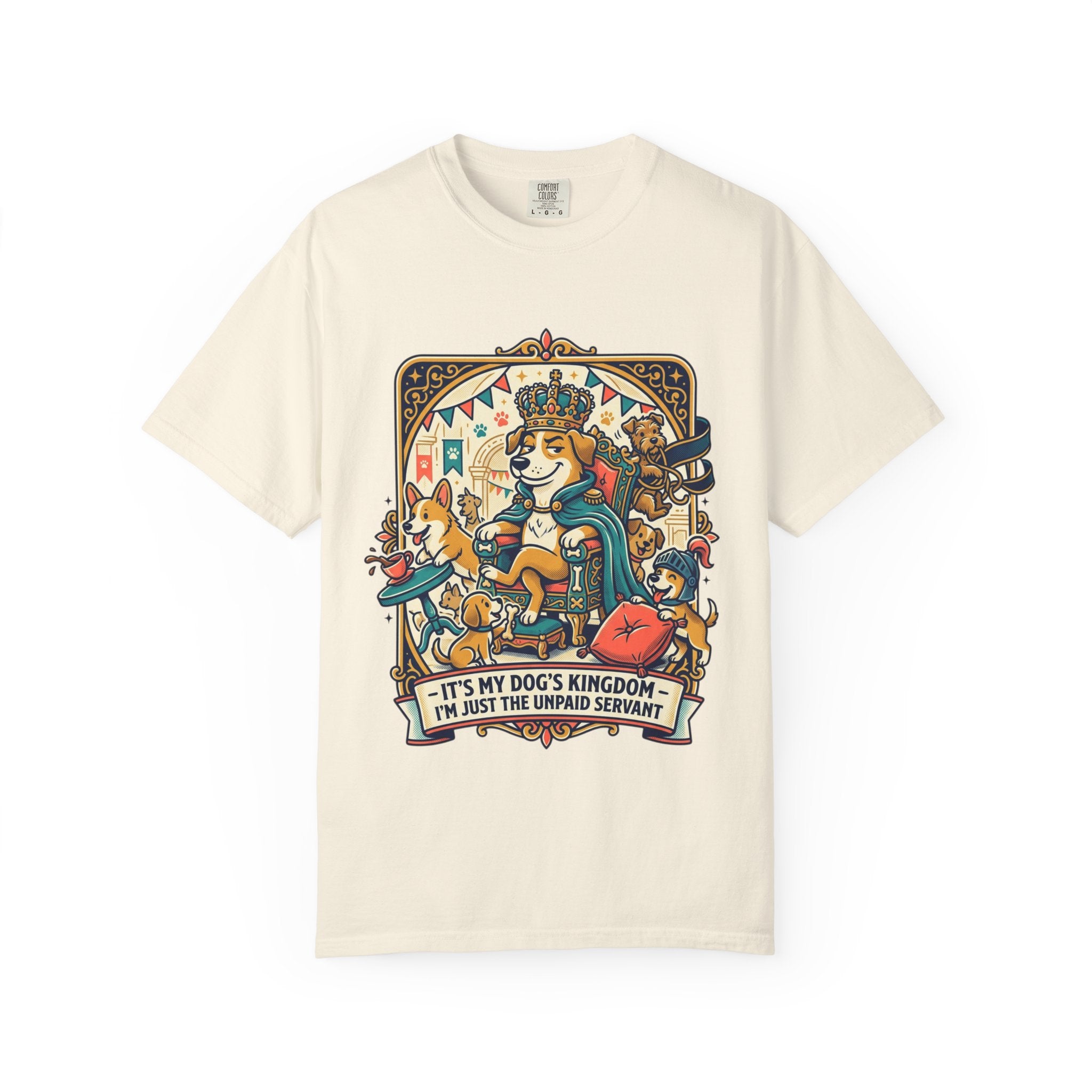 Dog Mom Funny T-Shirt – “It’s My Dog’s Kingdom” Corgi Graphic Tee | Cute Pet Lover Gift | Vintage Style Unisex Shirt