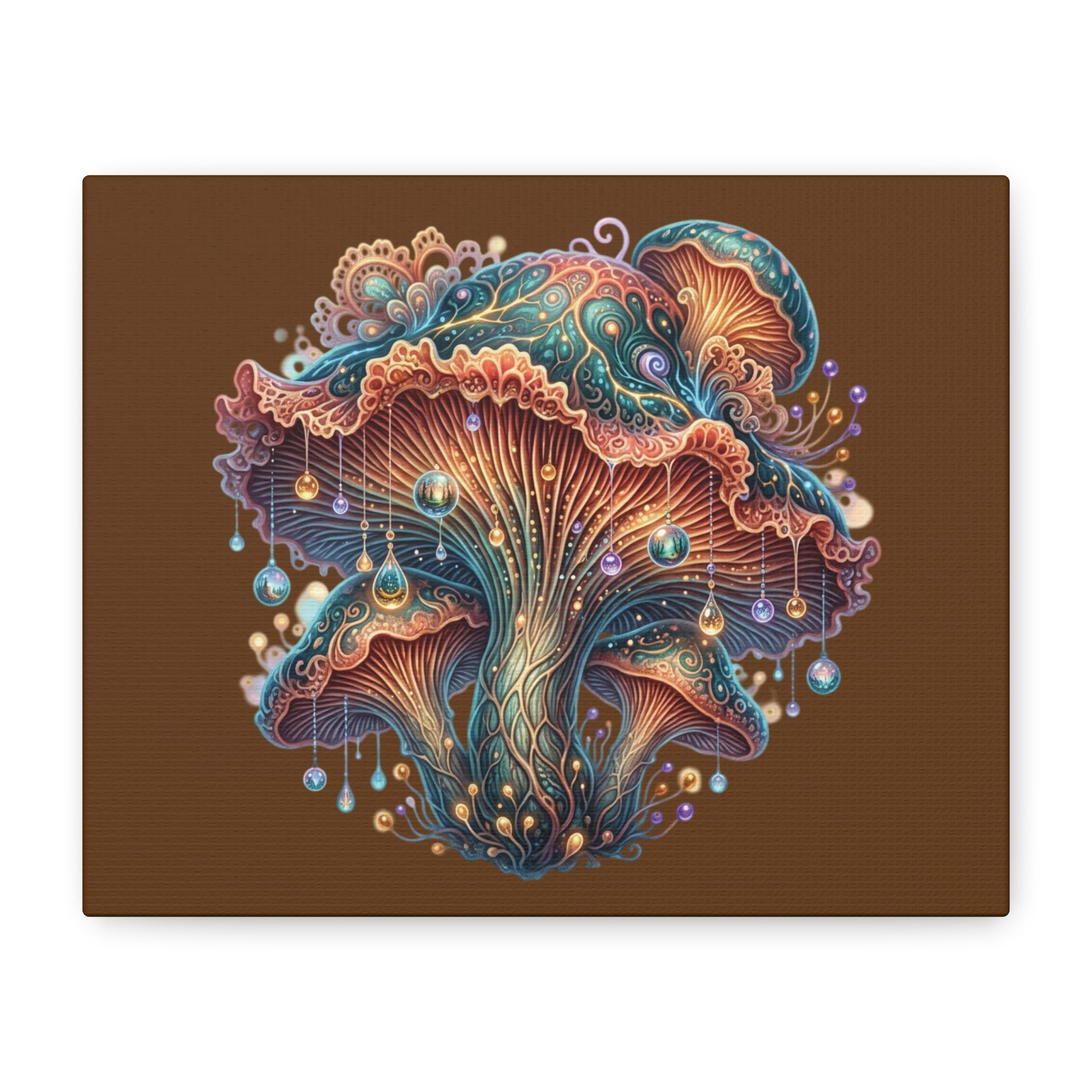 Psychedelic Mushroom Art Canvas – Colorful Fantasy Fungi Wall Decor