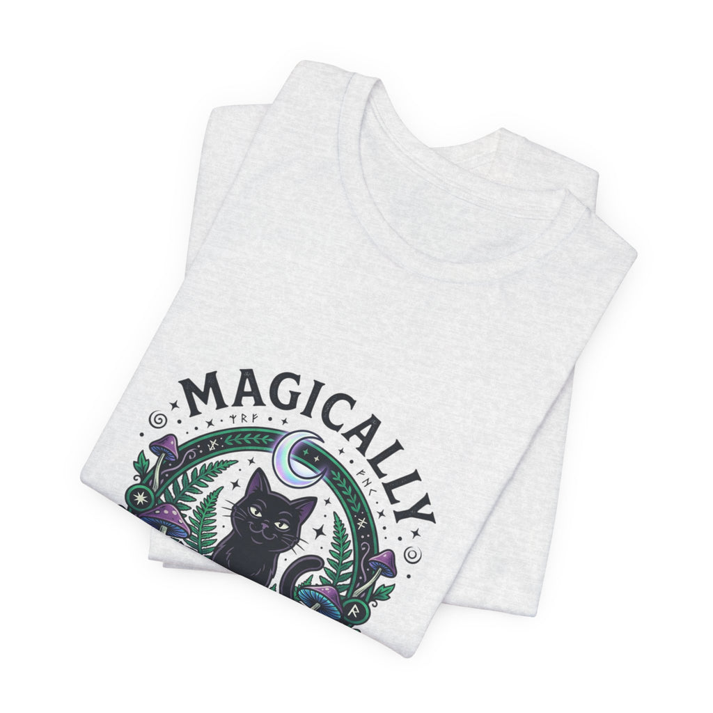 Magically Unbothered Cat Tee | witchy goblincore celestial vibes