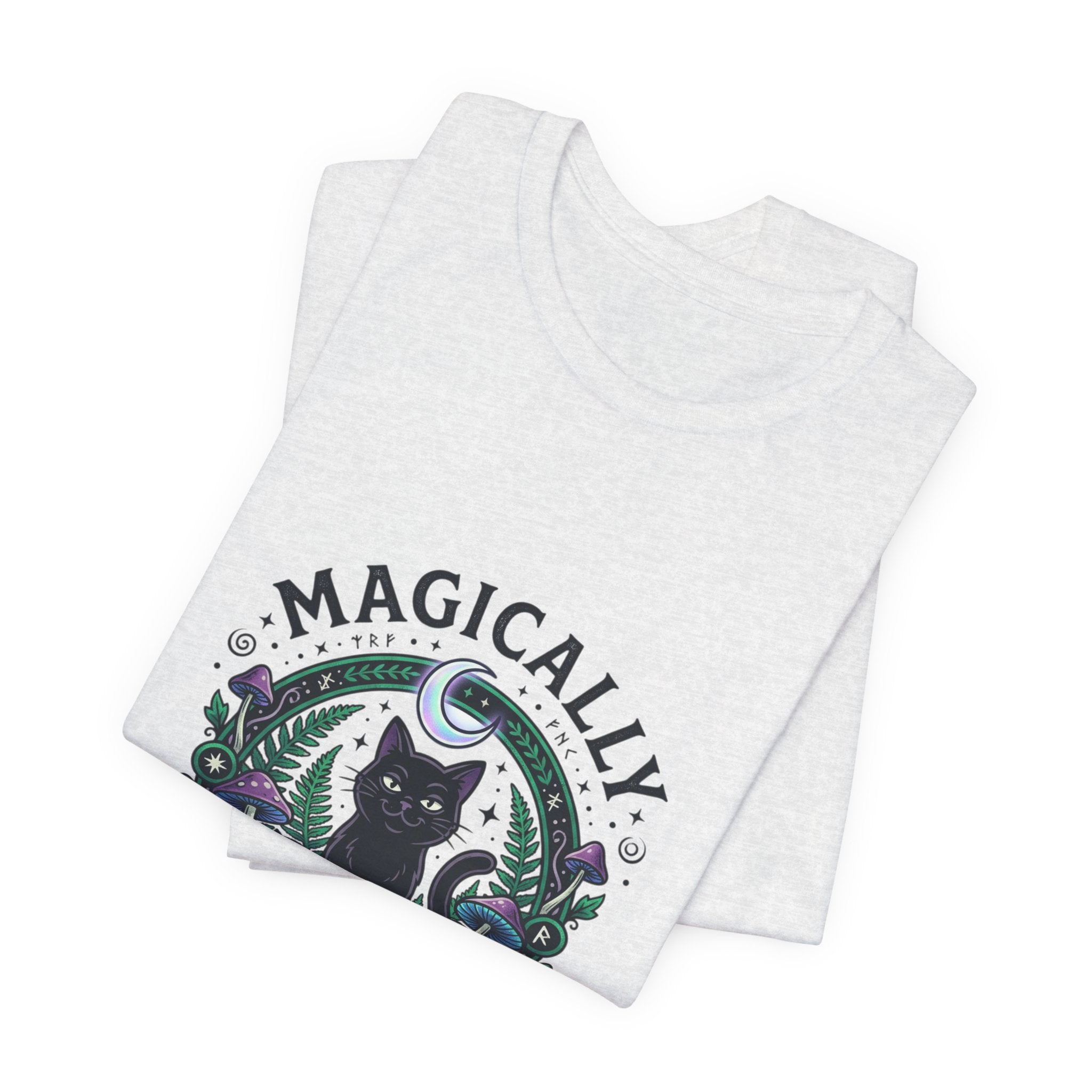 Magically Unbothered Cat Tee | witchy goblincore celestial vibes