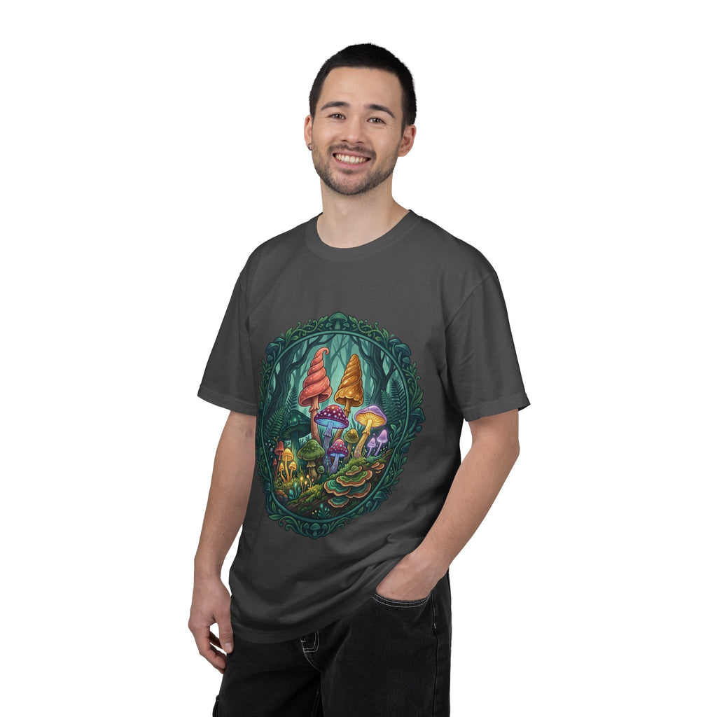 Psychedelic Mushroom in Forest T-shirt | Colorful Psychedelic Fungi Tee