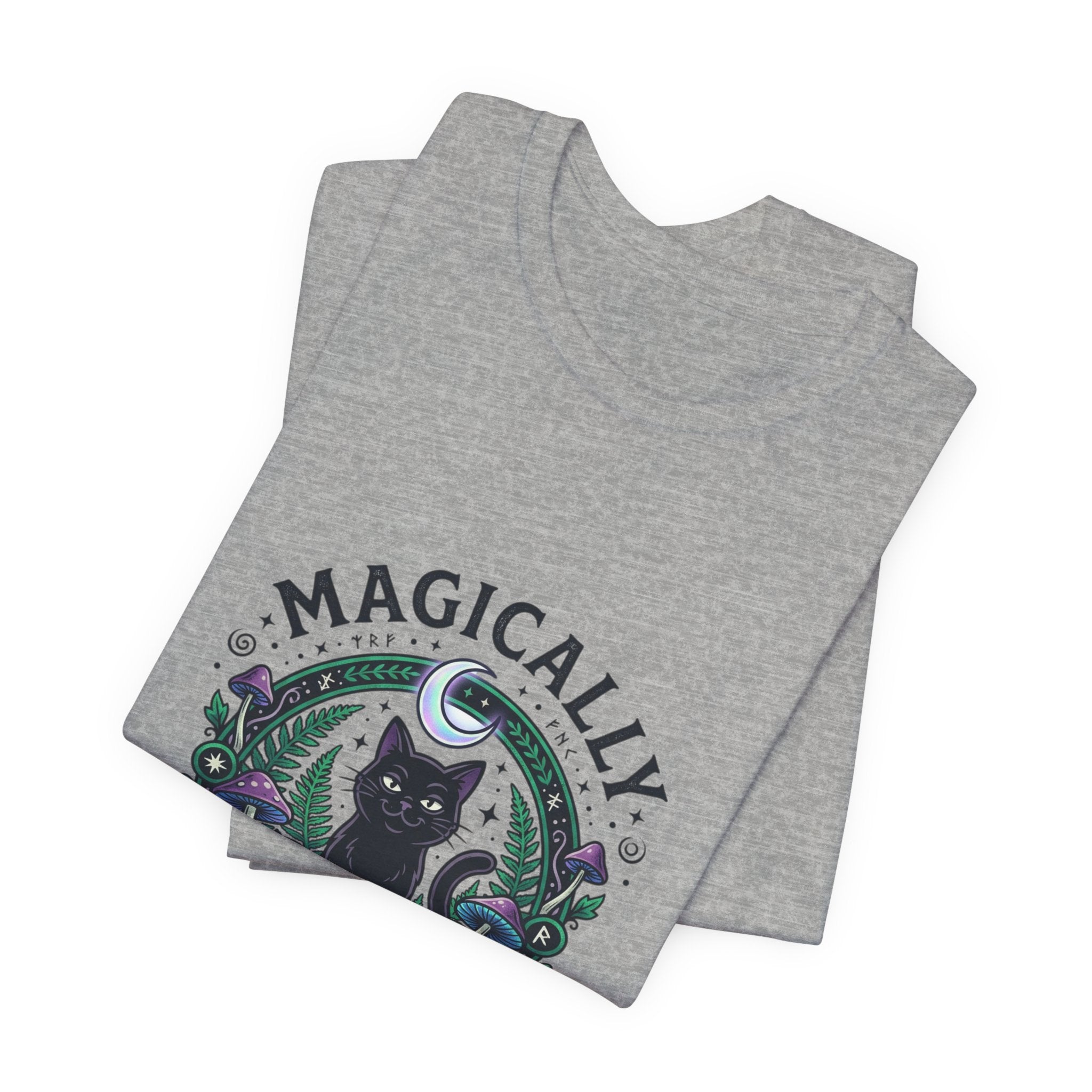 Magically Unbothered Cat Tee | witchy goblincore celestial vibes