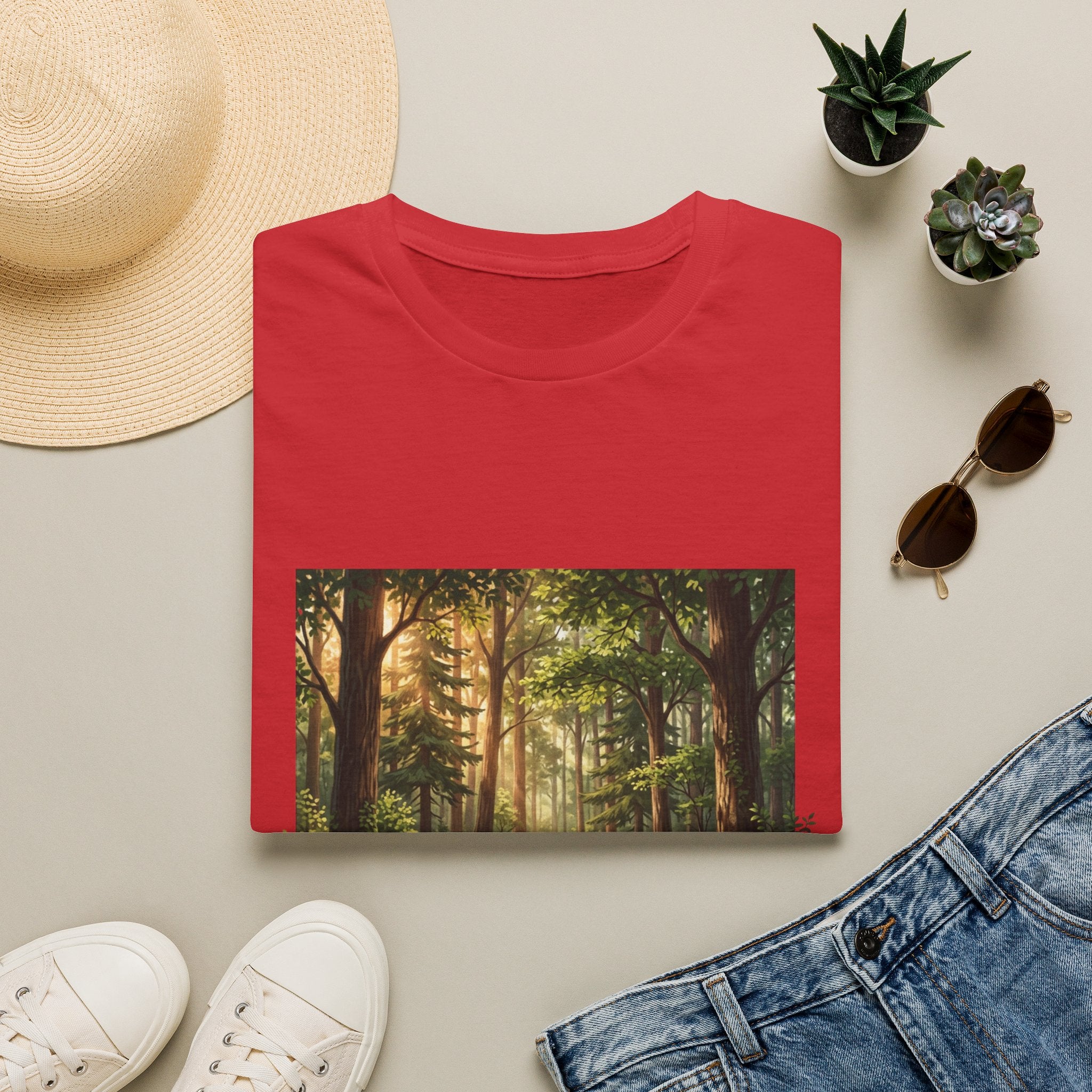 Enchanted Forest Path Graphic T-Shirt – Cottagecore Nature Tee for Hikers & Woodland Lovers