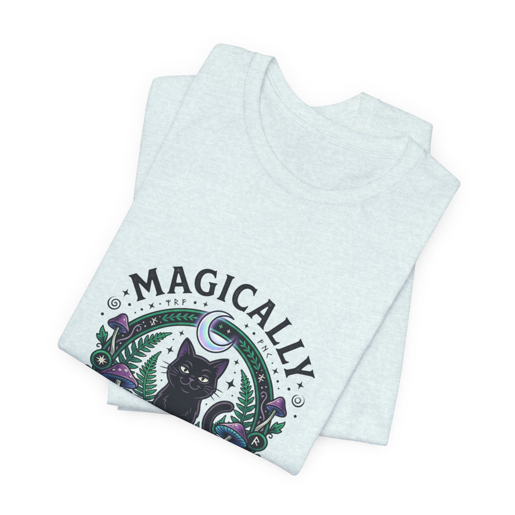 Magically Unbothered Cat Tee | witchy goblincore celestial vibes