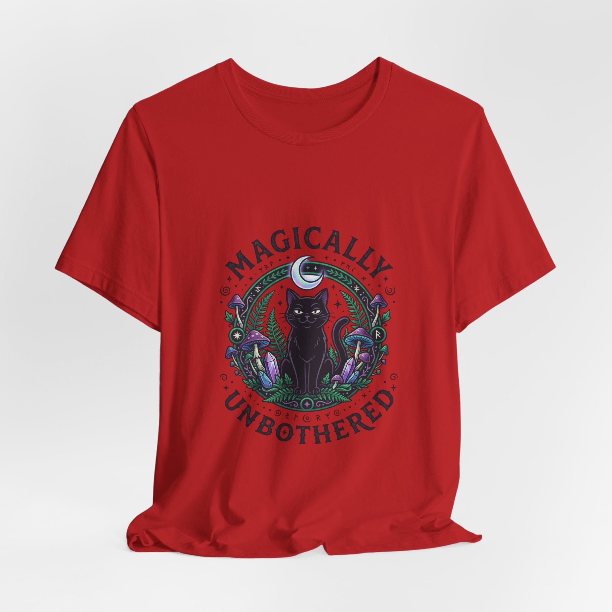 Magically Unbothered Cat Tee | witchy goblincore celestial vibes
