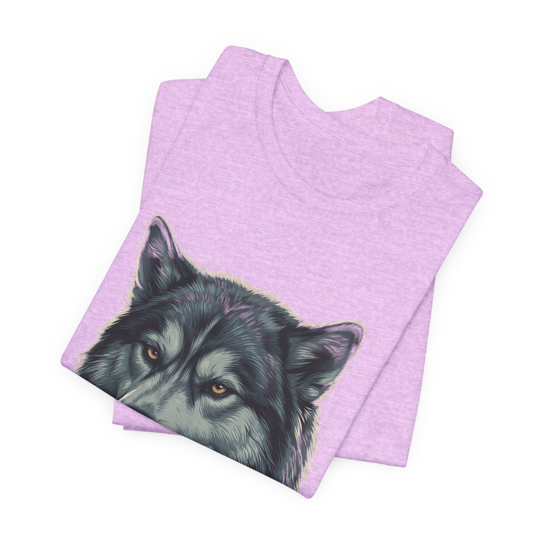 Silently Judging Wolf Graphic Tee – Funny Introvert Aesthetic Unisex Bella Canvas T-Shirt