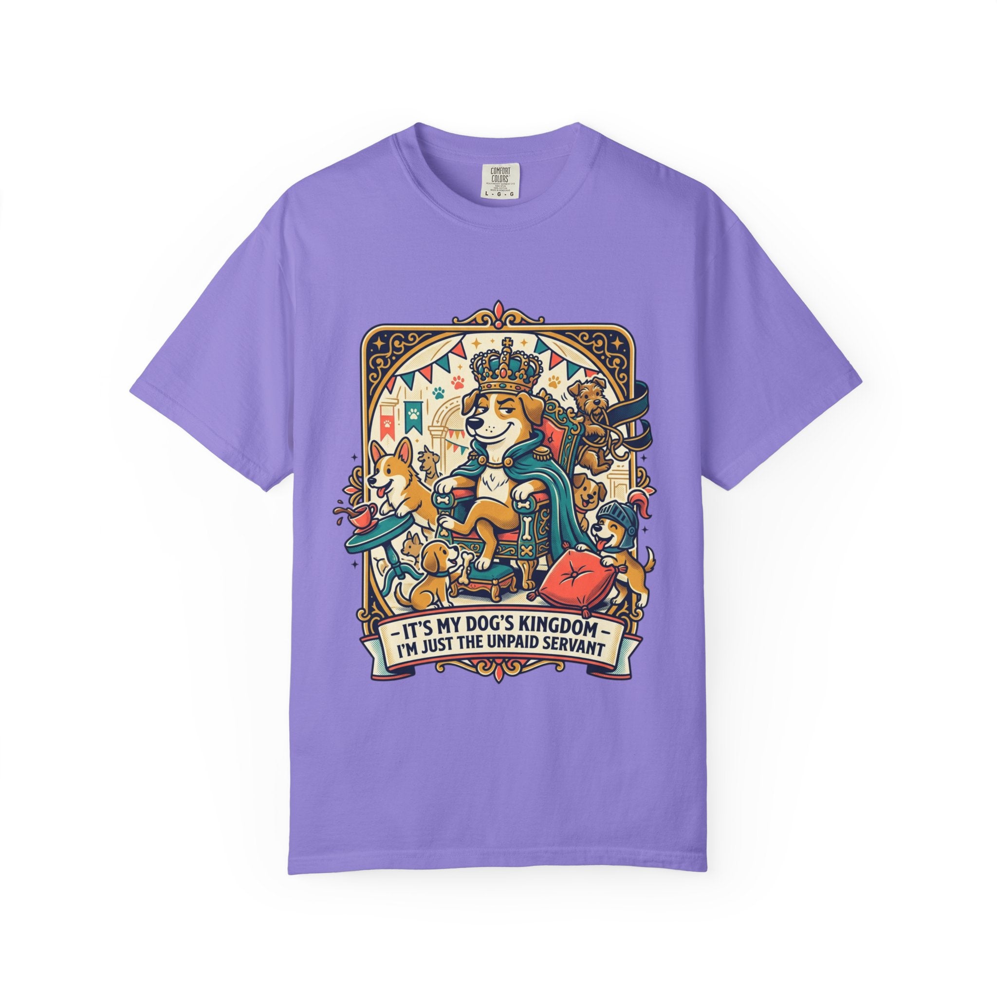 Dog Mom Funny T-Shirt – “It’s My Dog’s Kingdom” Corgi Graphic Tee | Cute Pet Lover Gift | Vintage Style Unisex Shirt