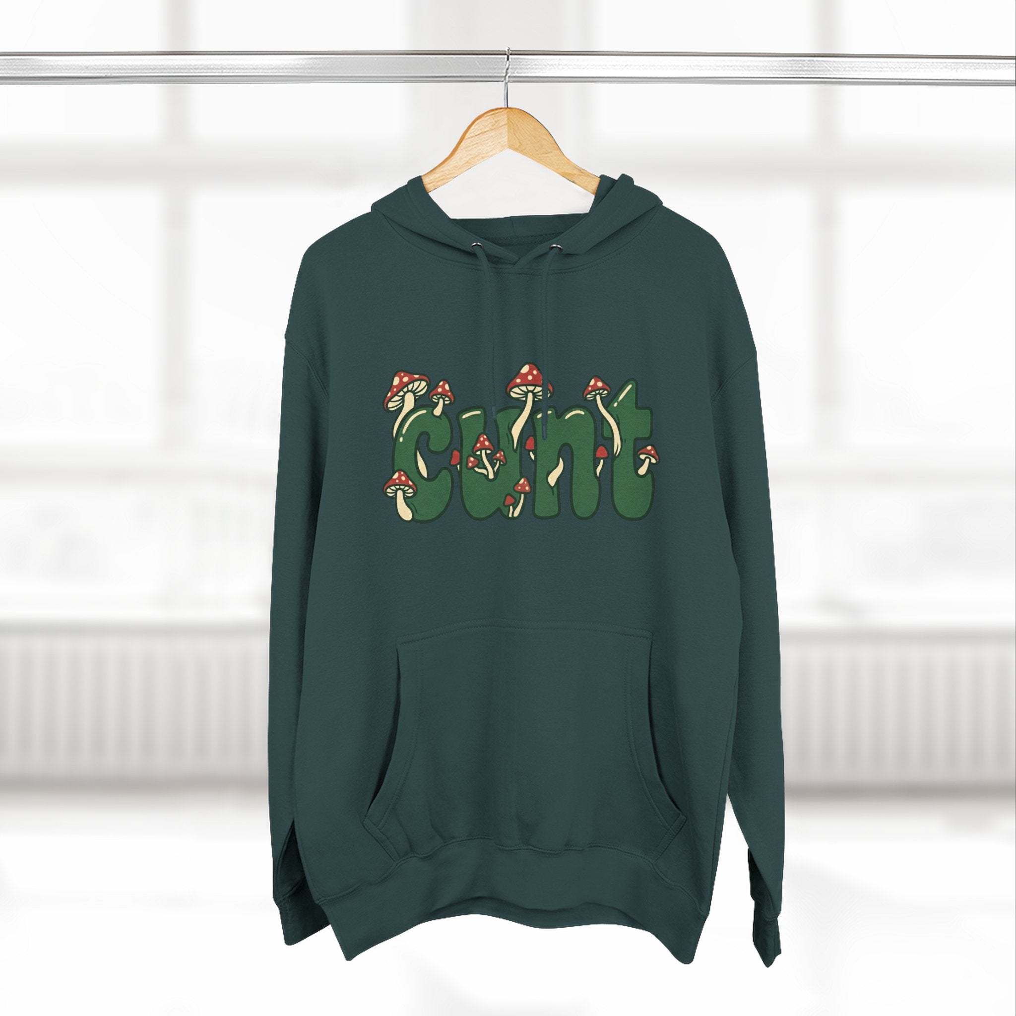 Whimsical Cunt & Mushroom Hoodie