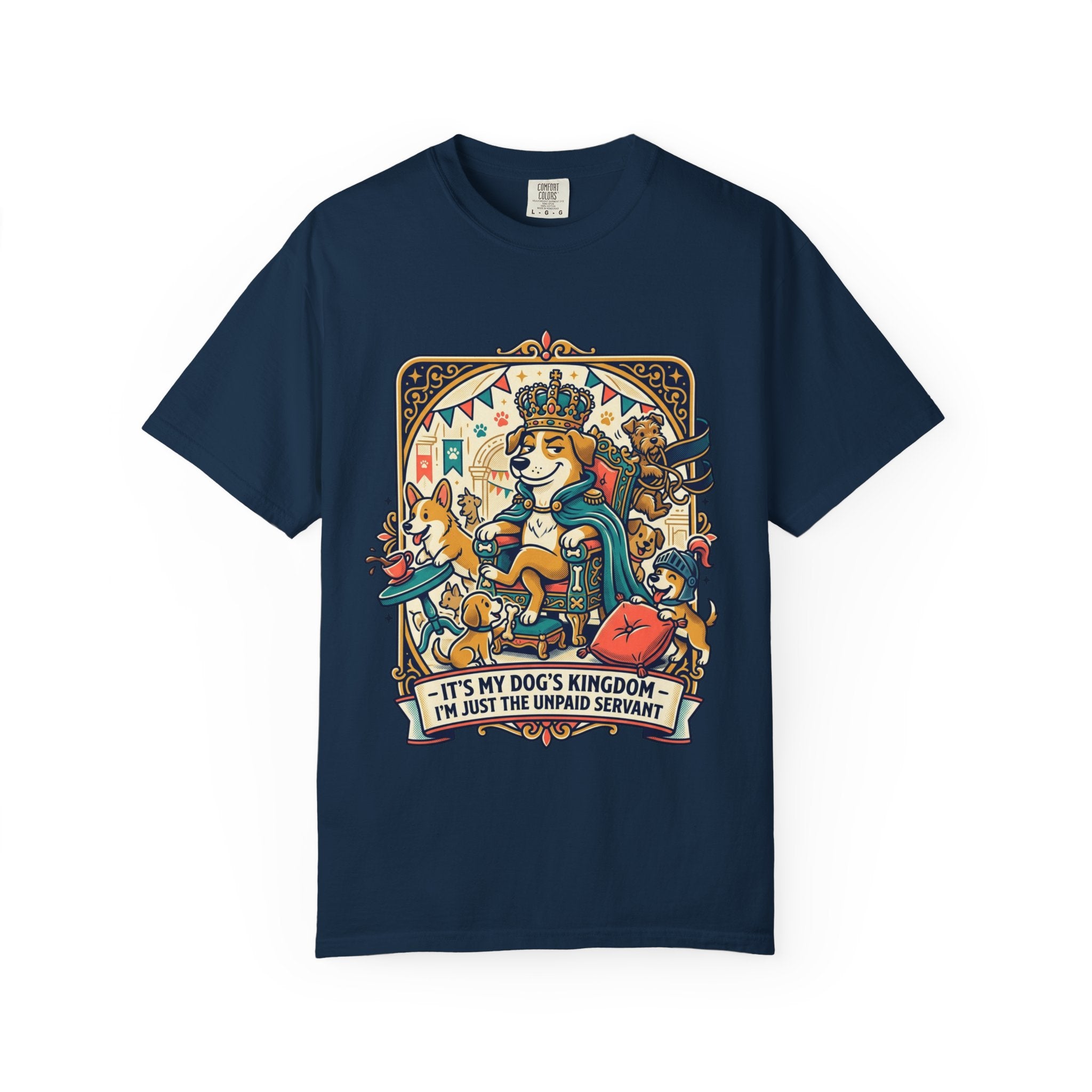 Dog Mom Funny T-Shirt – “It’s My Dog’s Kingdom” Corgi Graphic Tee | Cute Pet Lover Gift | Vintage Style Unisex Shirt