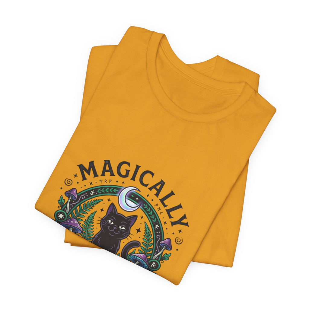 Magically Unbothered Cat Tee | witchy goblincore celestial vibes