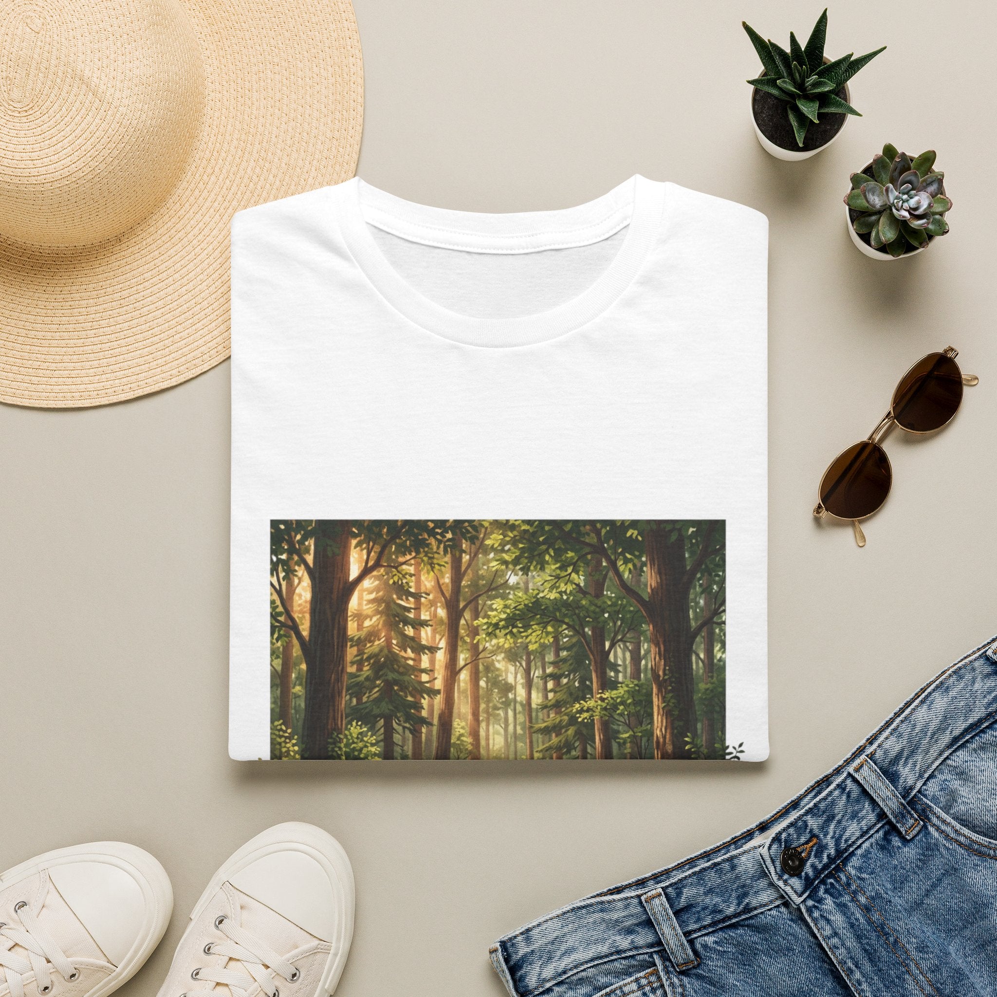 Enchanted Forest Path Graphic T-Shirt – Cottagecore Nature Tee for Hikers & Woodland Lovers