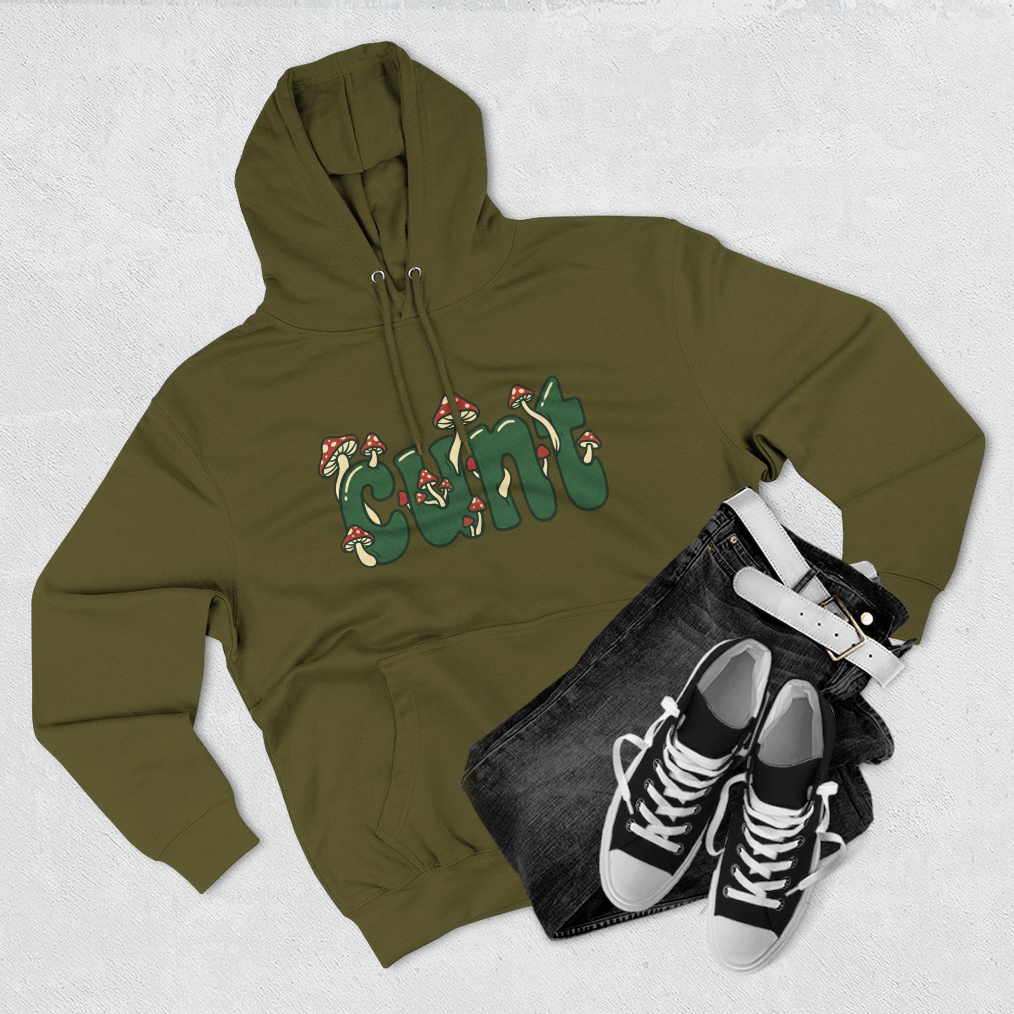 Whimsical Cunt & Mushroom Hoodie